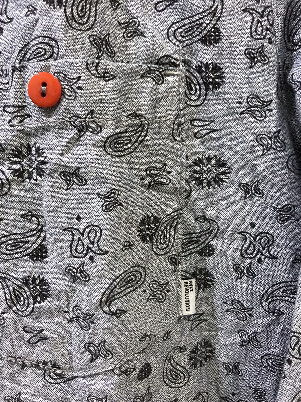 Designer RVLT Revolution Full Paisley Selvedge Button Up Shirt Size US S / EU 44-46 / 1 - 5 Thumbnail