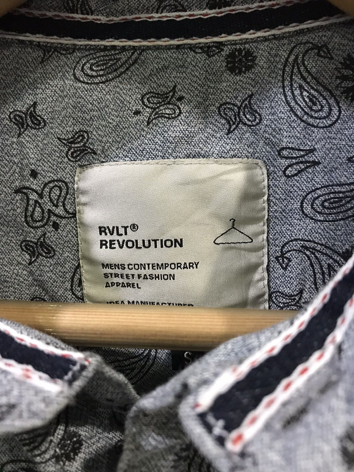 Designer RVLT Revolution Full Paisley Selvedge Button Up Shirt Size US S / EU 44-46 / 1 - 6 Thumbnail