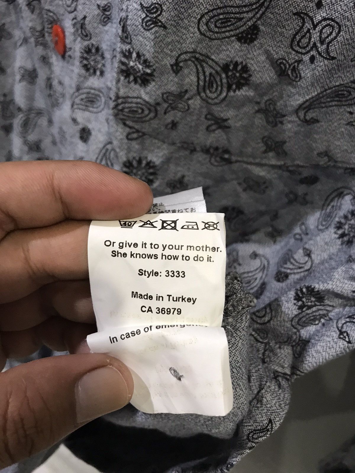 Designer RVLT Revolution Full Paisley Selvedge Button Up Shirt Size US S / EU 44-46 / 1 - 12 Thumbnail