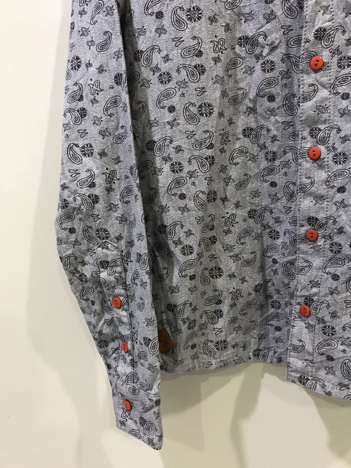 Designer RVLT Revolution Full Paisley Selvedge Button Up Shirt Size US S / EU 44-46 / 1 - 4 Thumbnail