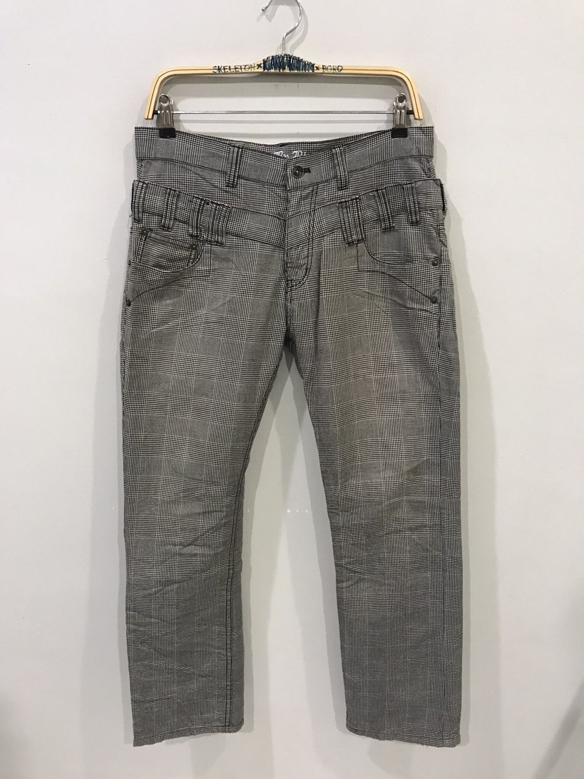 Japanese Brand × Seditionaries 💥DOUBLE WAIST💥Blow By Blue Double Plaid Seditionaries Pant Size US 32 / EU 48 - 1 Thumbnail