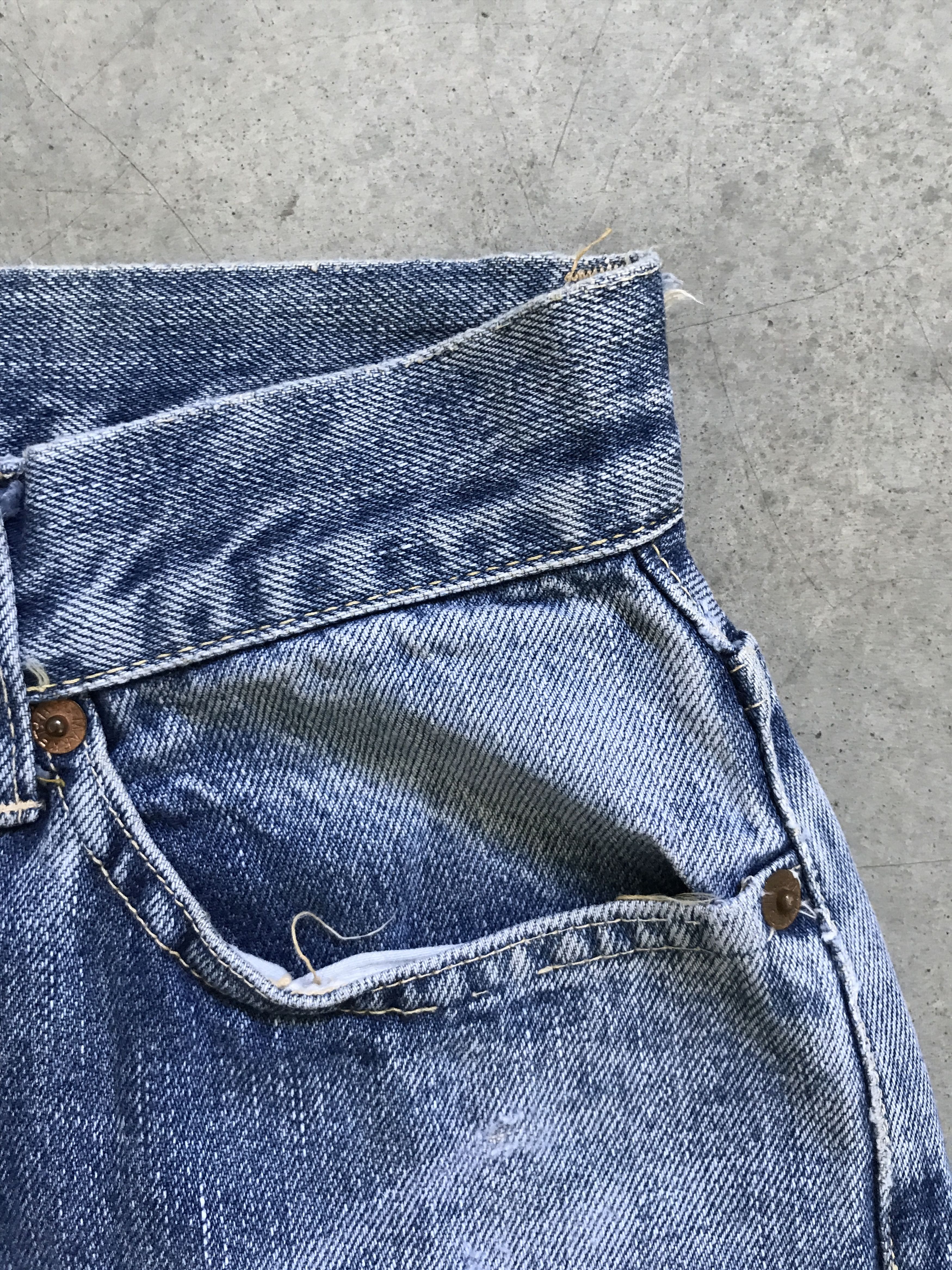 Blue Blue Japan × HOLLYWOOD RANCH MARKET D49 HR MARKET Japan Selvedge Faded Denim Size US 26 / EU 42 - 8 Thumbnail