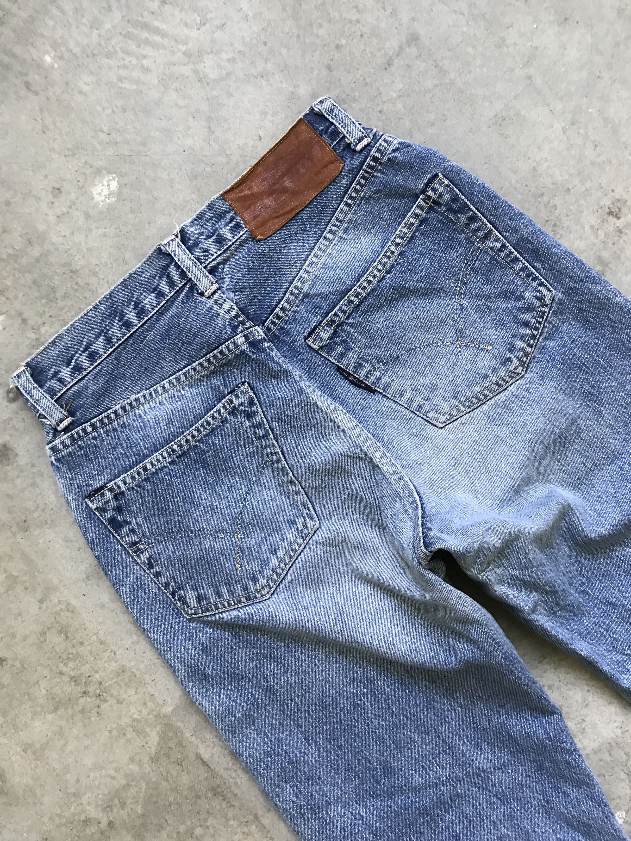 Blue Blue Japan × HOLLYWOOD RANCH MARKET D49 HR MARKET Japan Selvedge Faded Denim Size US 26 / EU 42 - 11 Thumbnail