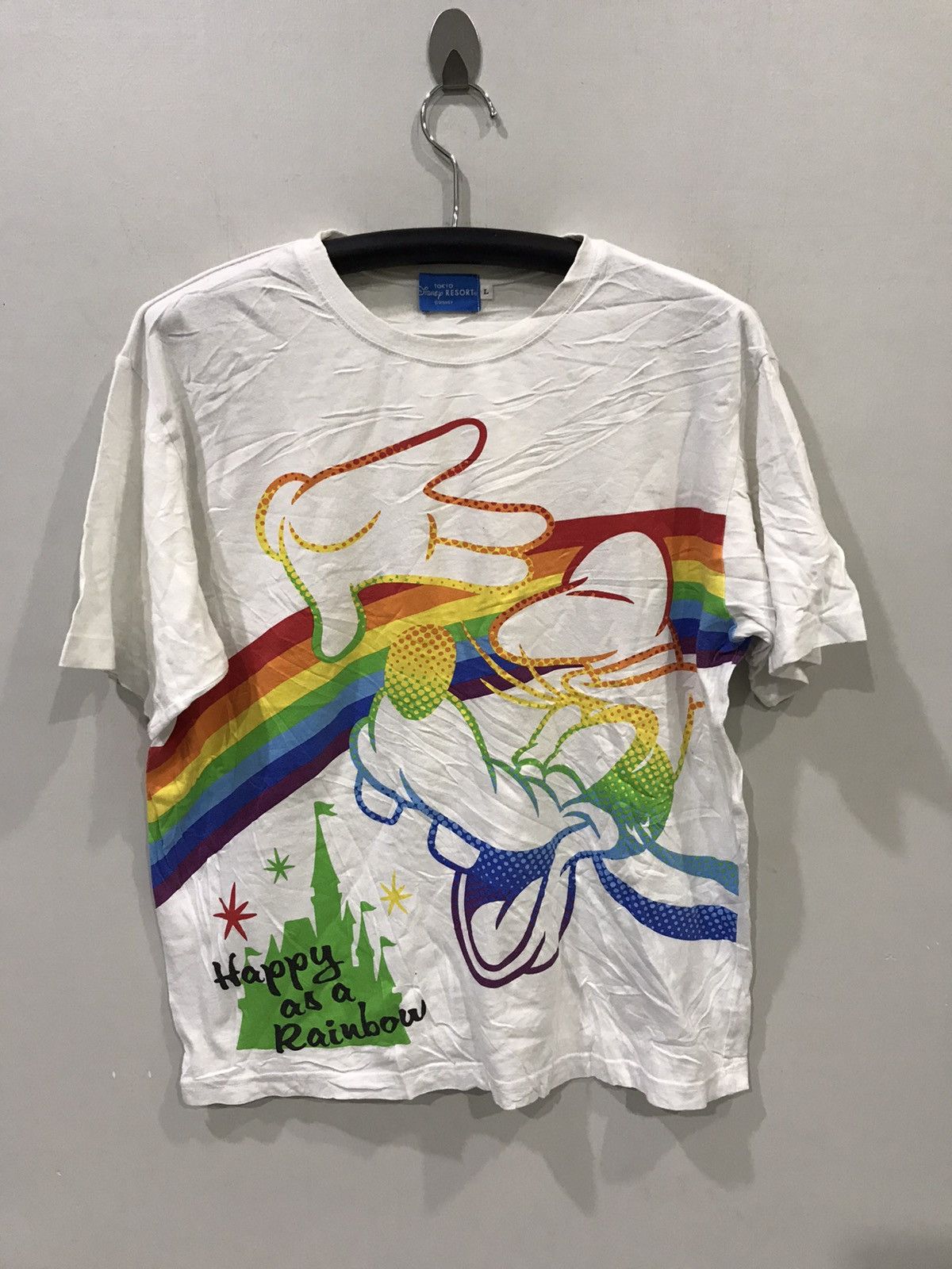Disney DIsney TokyoBig Logo Goofy Rainbow Shirt Size US L / EU 52-54 / 3 - 1 Thumbnail