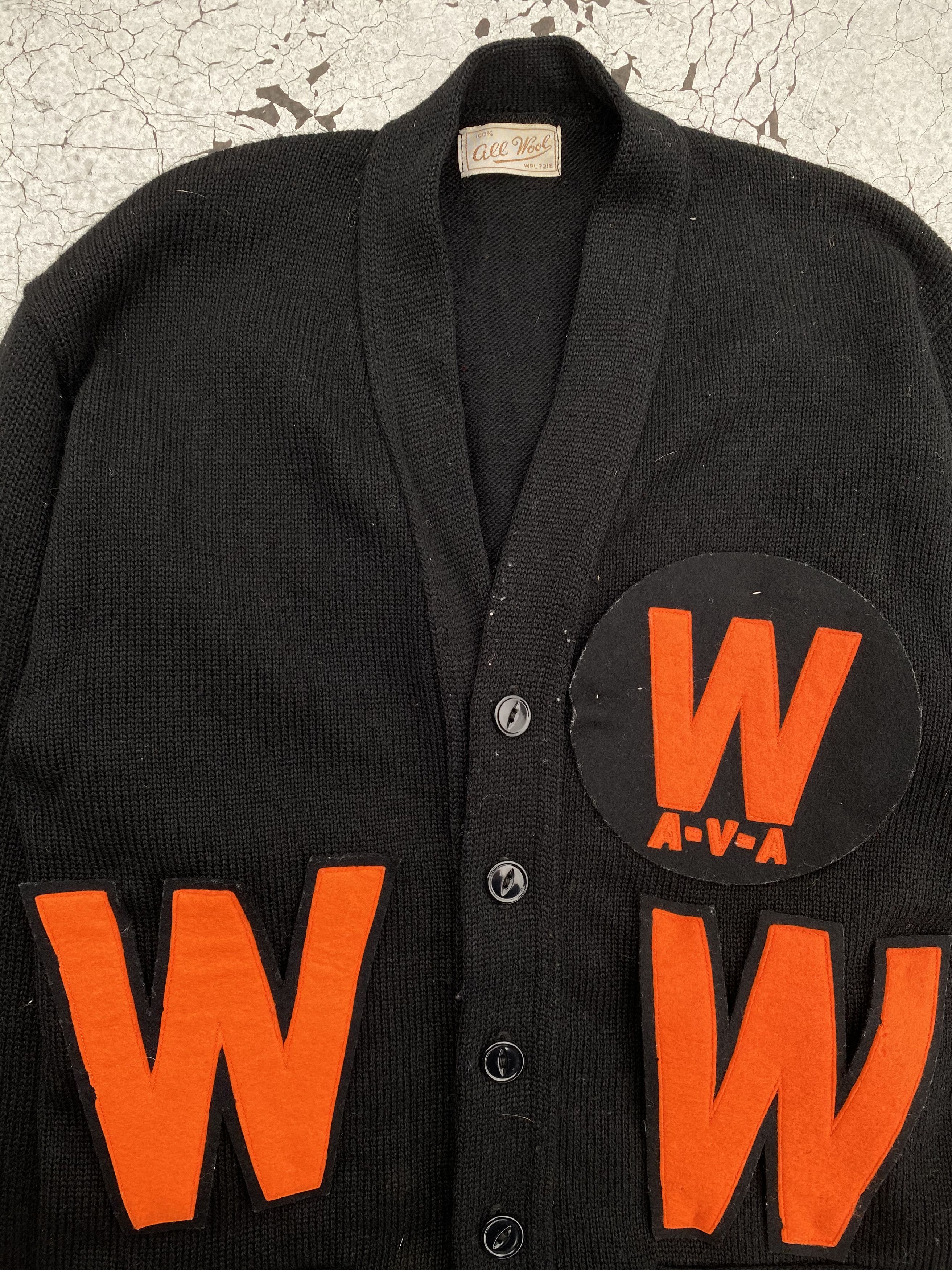 Vintage 1940s Varsity Cardigan Size US M / EU 48-50 / 2 - 2 Thumbnail