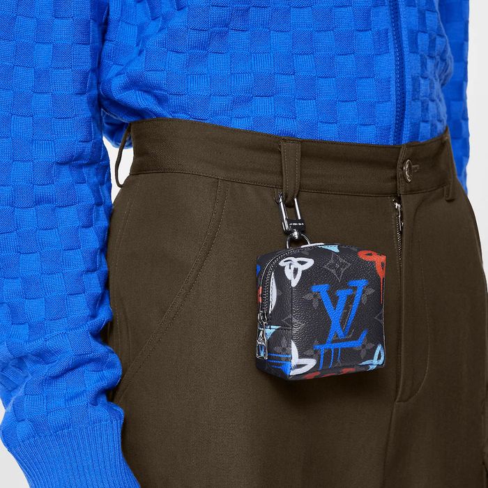 Louis Vuitton Squared Pouch Key Holder And Bag Charm LV Graffiti Monogram  Canvas for Men