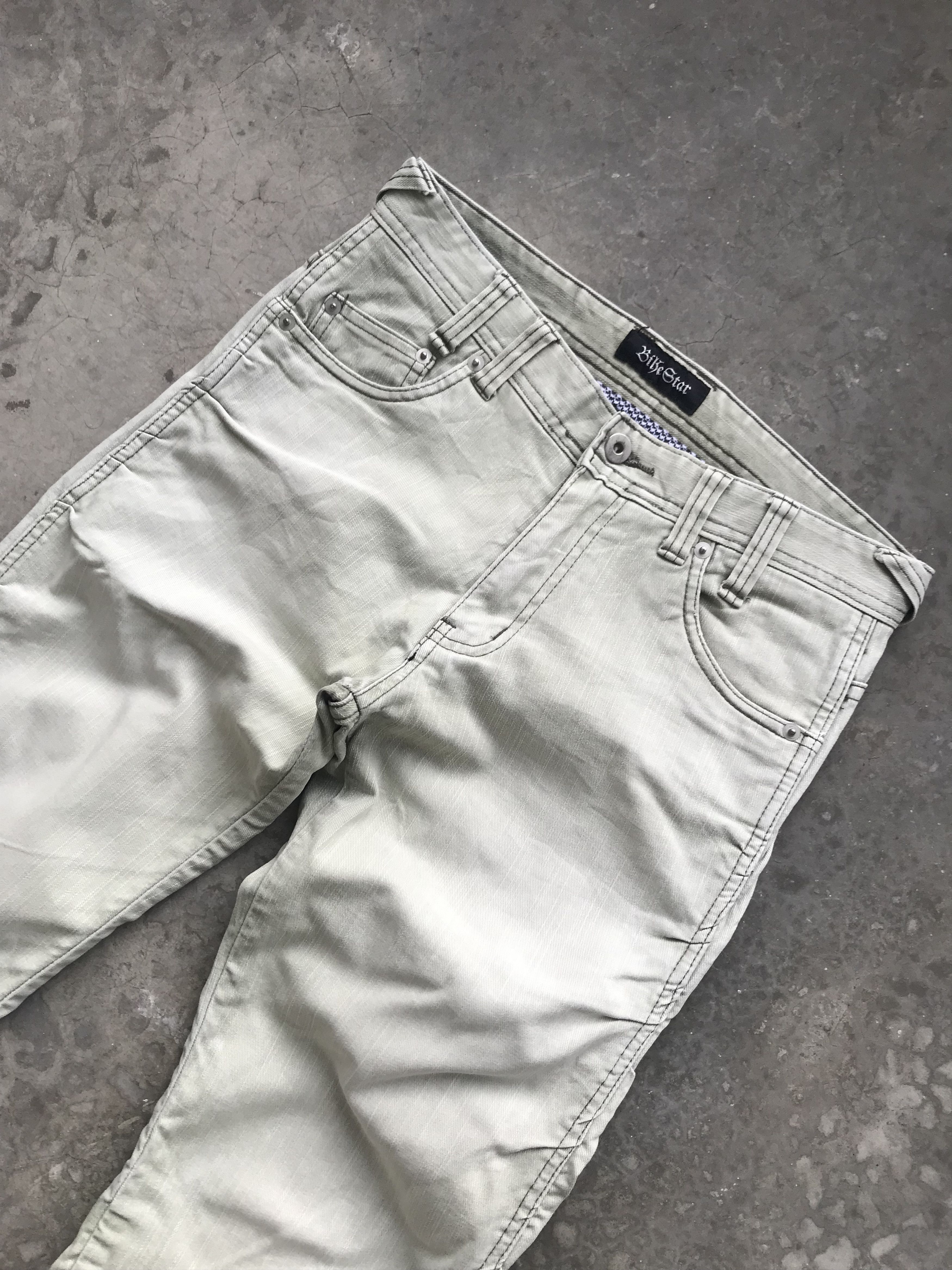 Japanese Brand Bike Star Japan Wrinkle Leg Skinny Pant Size US 30 / EU 46 - 2 Thumbnail