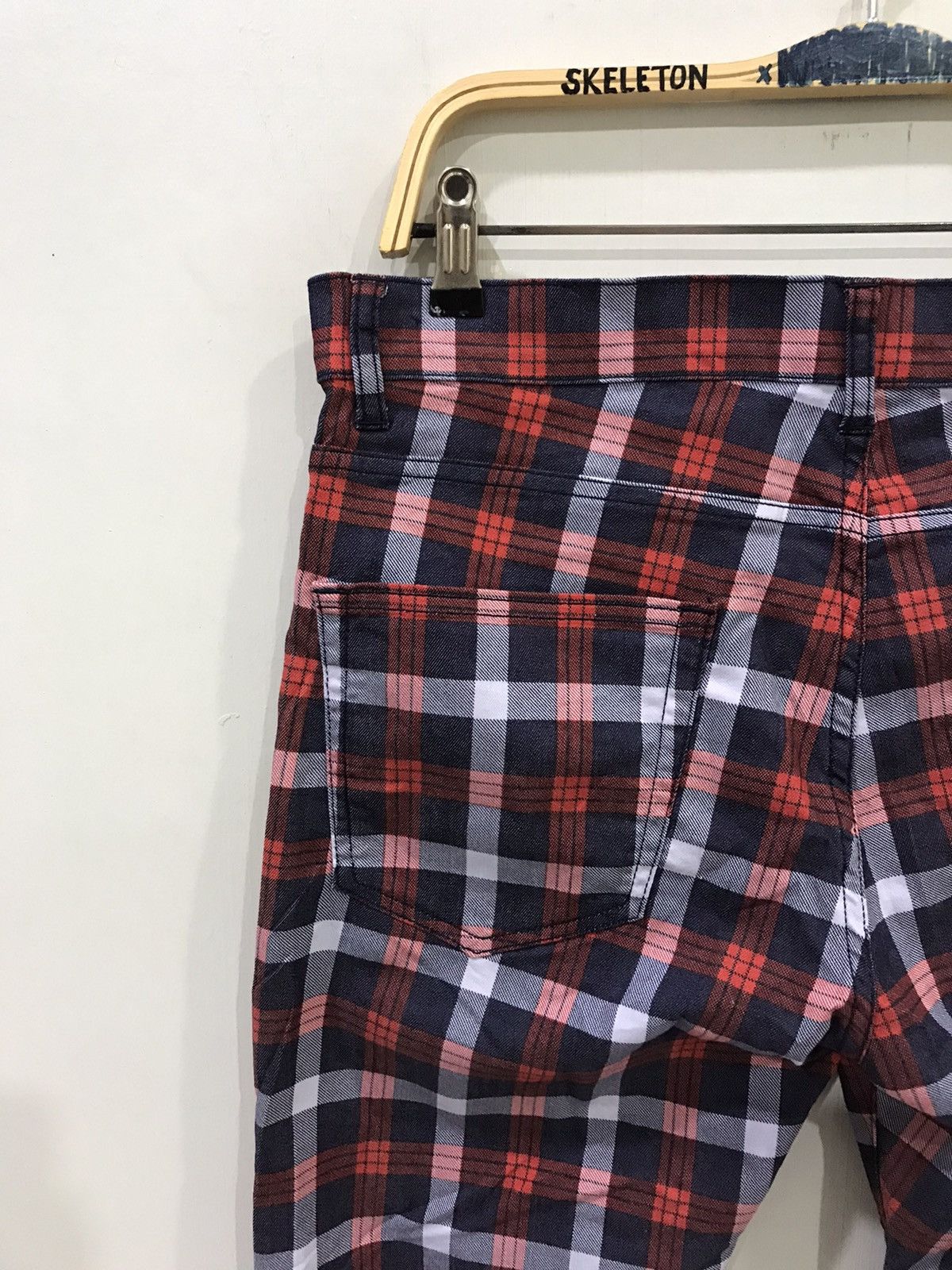 Japanese Brand × Uniqlo uniqlo Japan Plaid Stretchable Skimmy Pant Size US 33 - 7 Thumbnail
