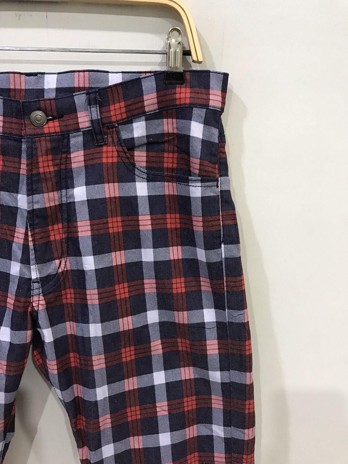 Japanese Brand × Uniqlo uniqlo Japan Plaid Stretchable Skimmy Pant Size US 33 - 2 Thumbnail