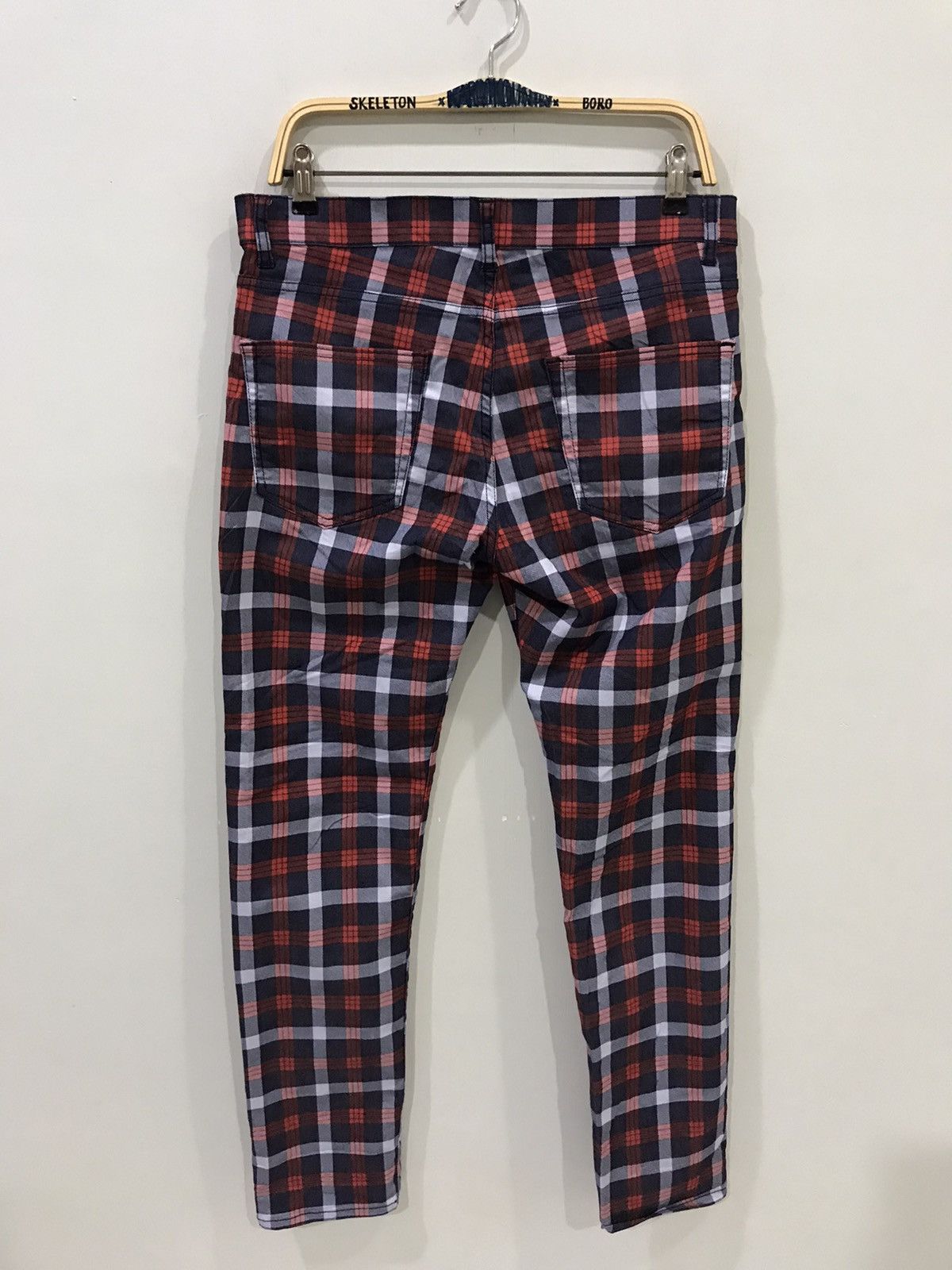 Japanese Brand × Uniqlo uniqlo Japan Plaid Stretchable Skimmy Pant Size US 33 - 5 Thumbnail