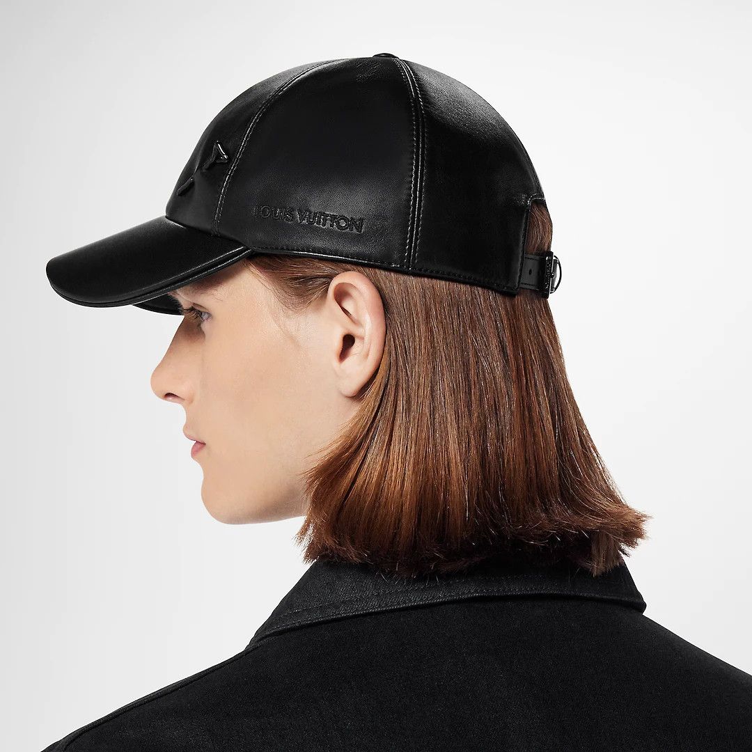 Louis vuitton leather baseball cap online