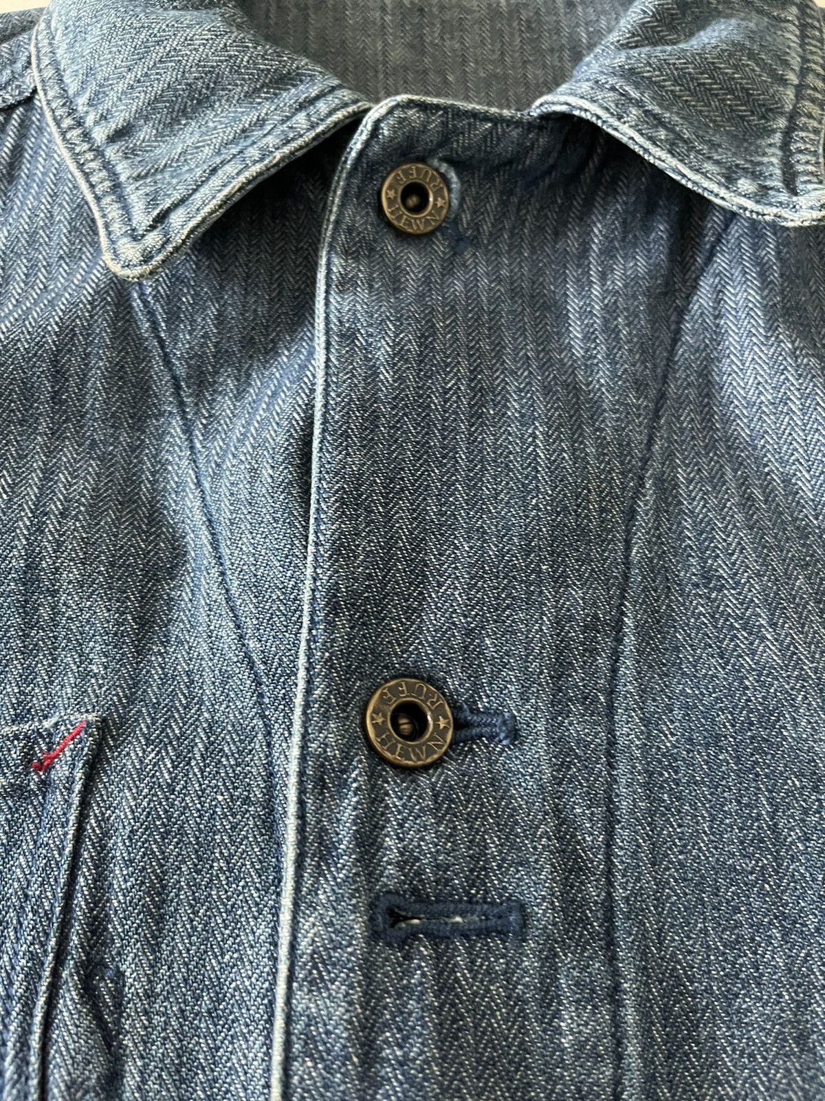 Japanese Brand Ruff Hewn Herringbone Chore Jacket Size US M / EU 48-50 / 2 - 5 Thumbnail