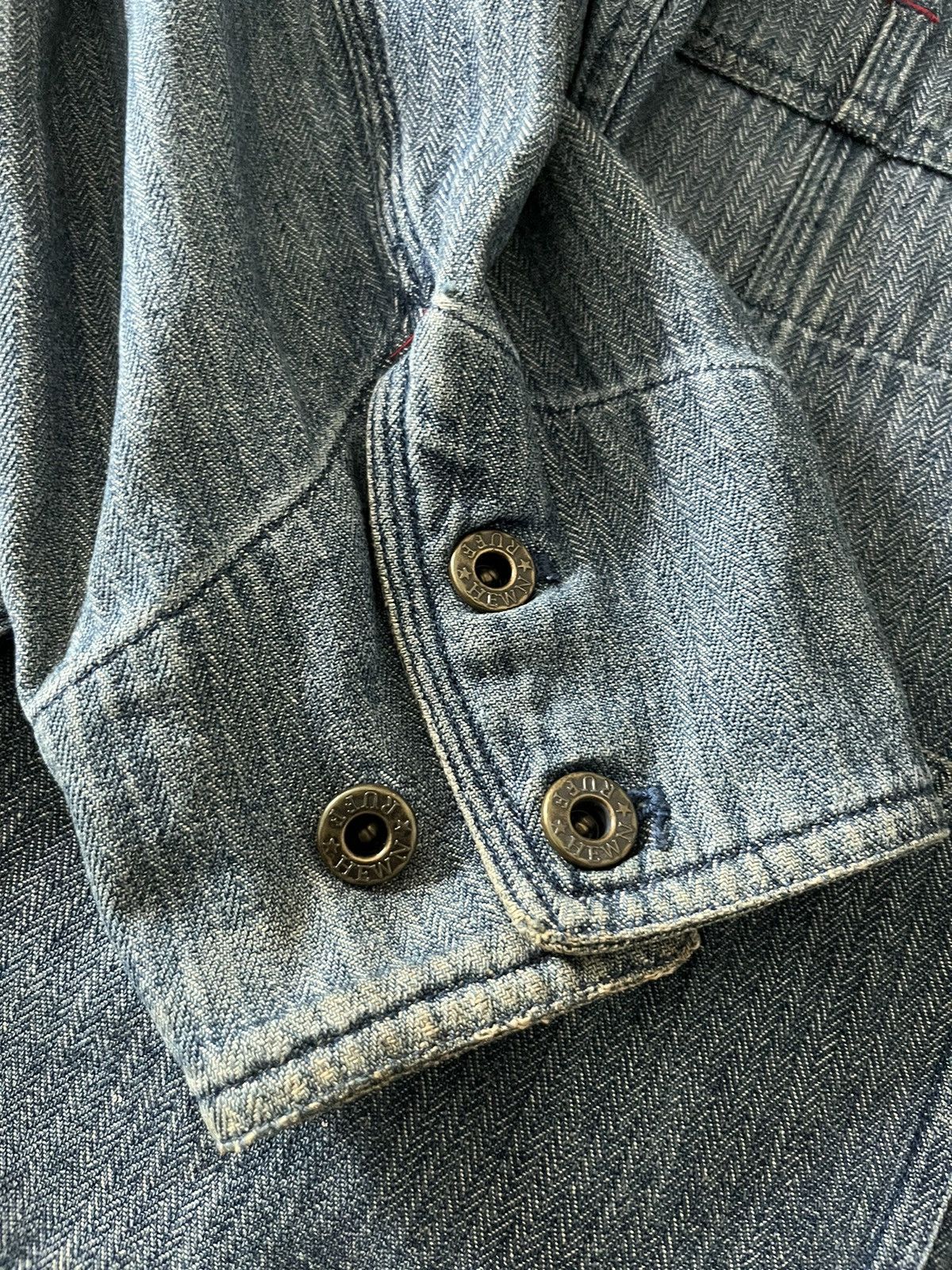 Japanese Brand Ruff Hewn Herringbone Chore Jacket Size US M / EU 48-50 / 2 - 6 Thumbnail