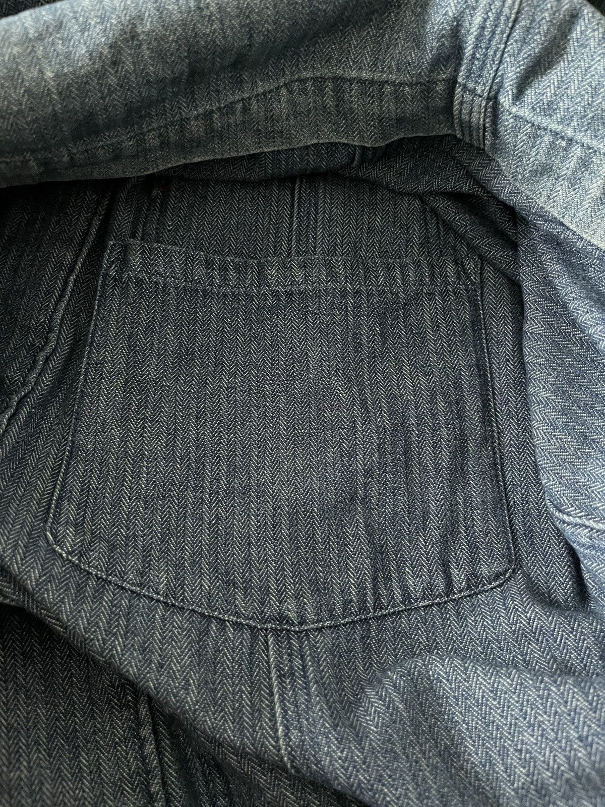 Japanese Brand Ruff Hewn Herringbone Chore Jacket Size US M / EU 48-50 / 2 - 7 Thumbnail