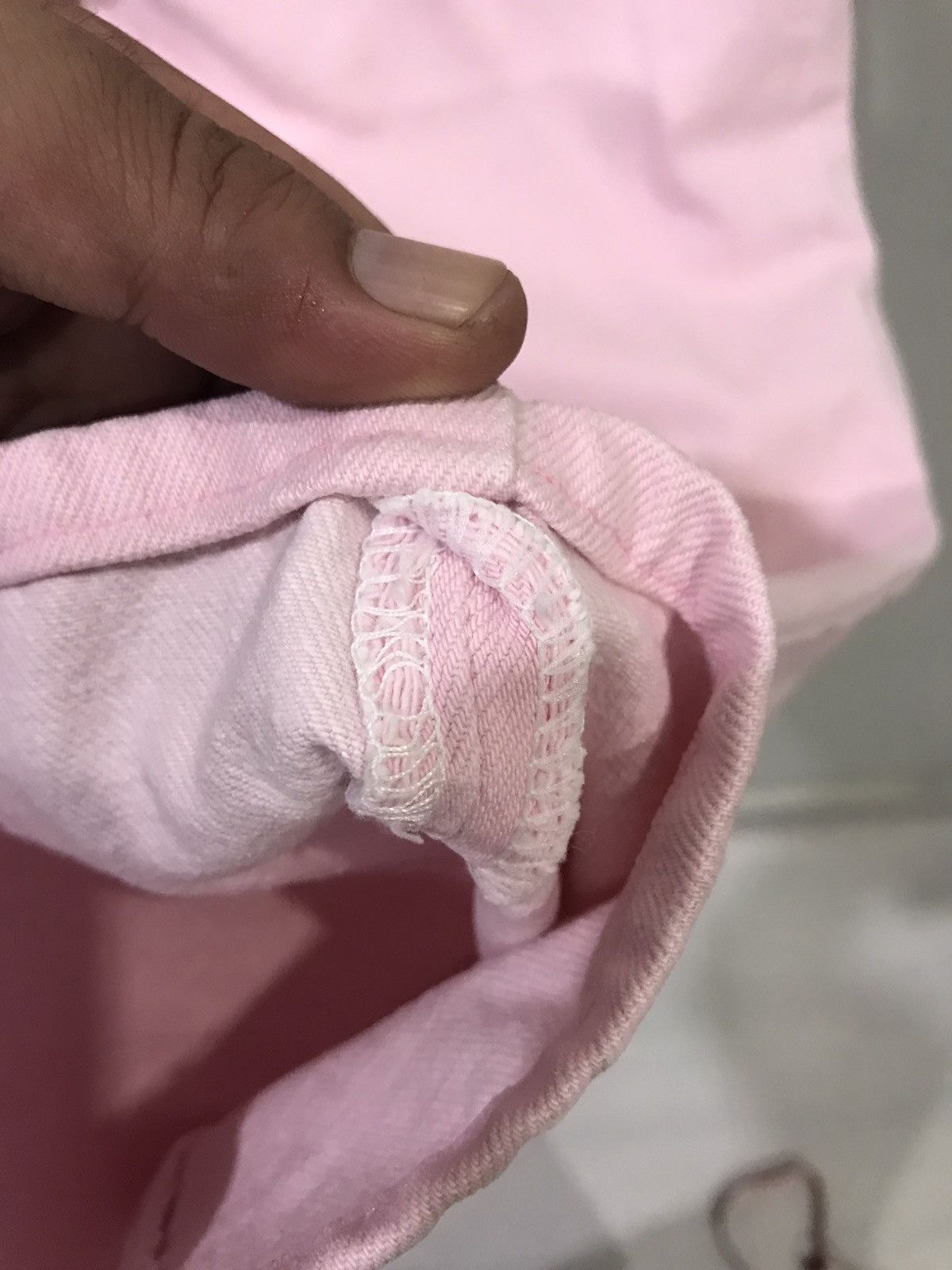 Levi's × Vintage Vintage 90s Levis 17501 Light Pink Denim 544 Button Size US 28 / EU 44 - 14 Thumbnail