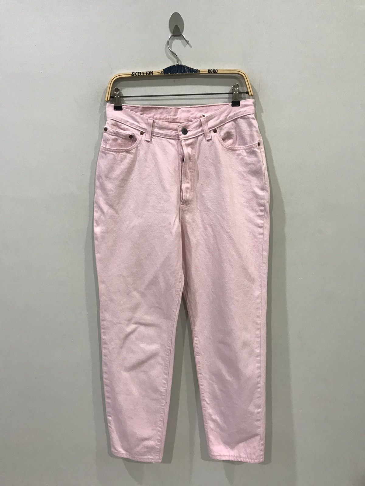 Levi's × Vintage Vintage 90s Levis 17501 Light Pink Denim 544 Button Size US 28 / EU 44 - 1 Thumbnail