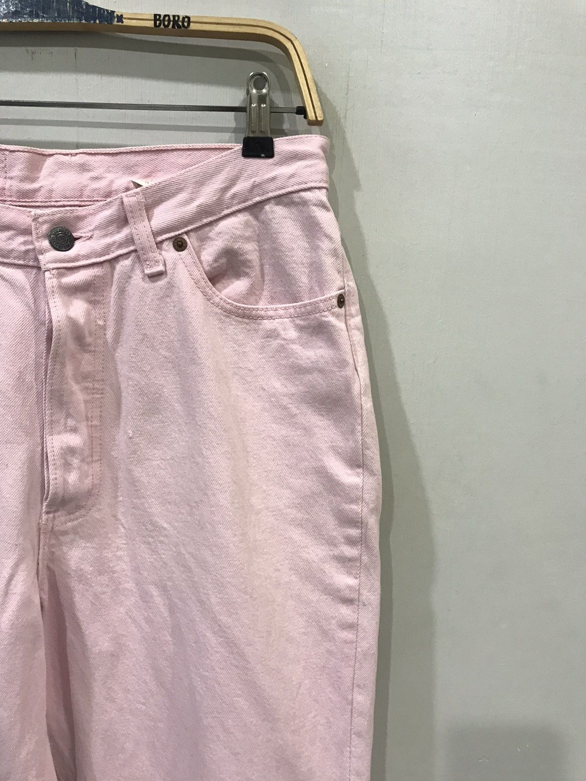 Levi's × Vintage Vintage 90s Levis 17501 Light Pink Denim 544 Button Size US 28 / EU 44 - 2 Thumbnail