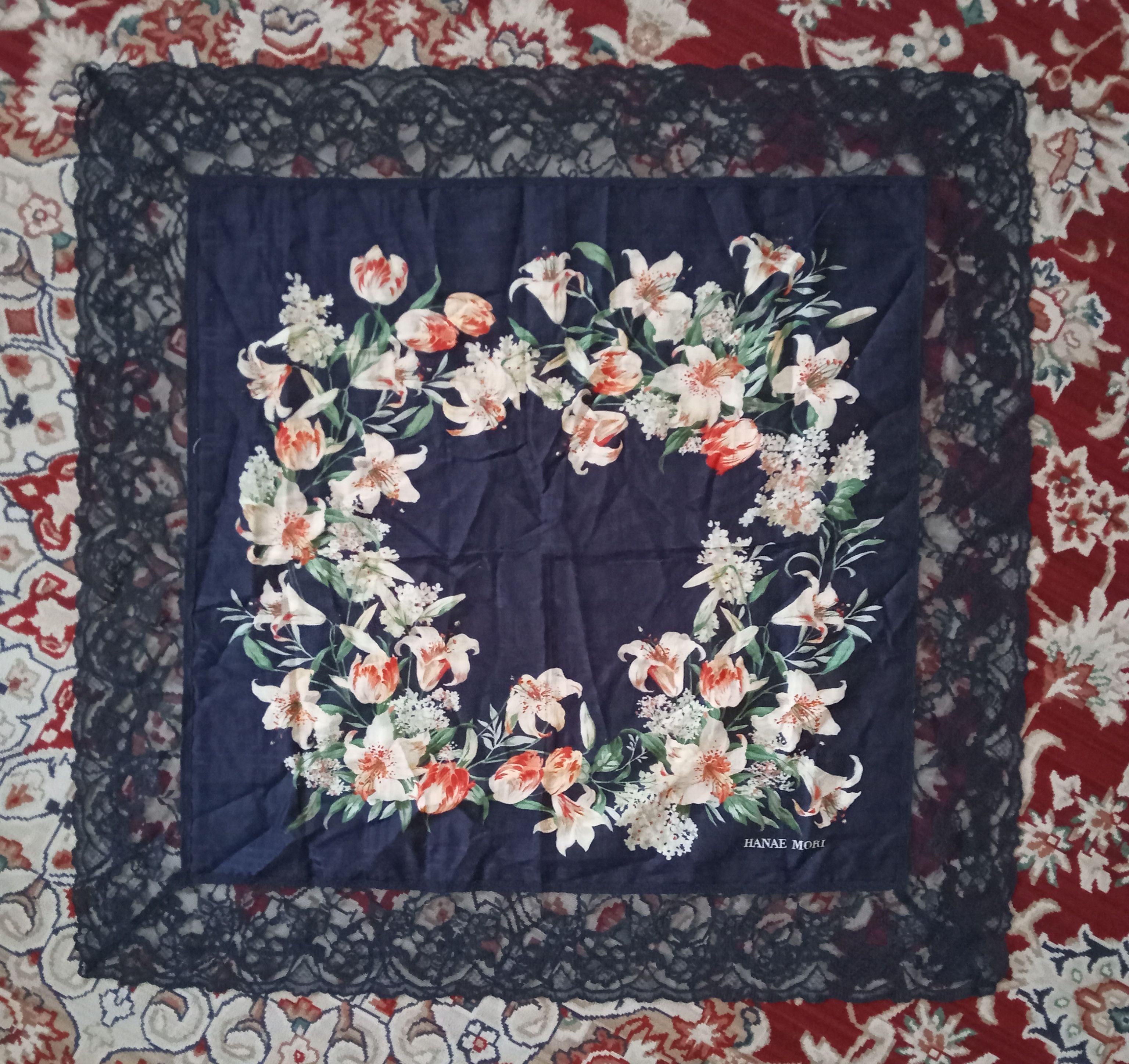 Vintage Hanae Mori Handkerchief