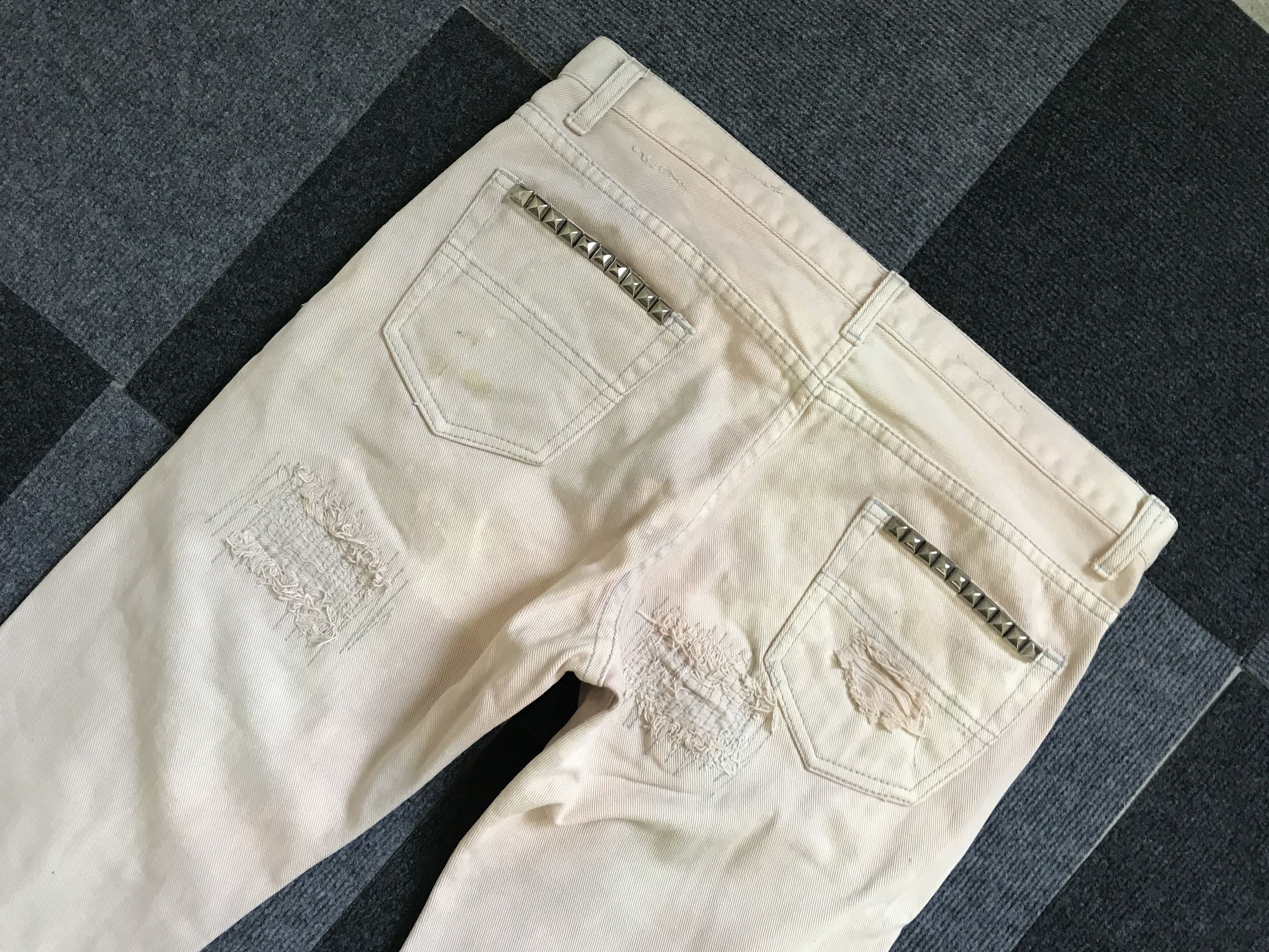Japanese Brand D83 yaponskii Japan SuperDistressed Acid Patchwork Jeans Size US 34 / EU 50 - 13 Thumbnail