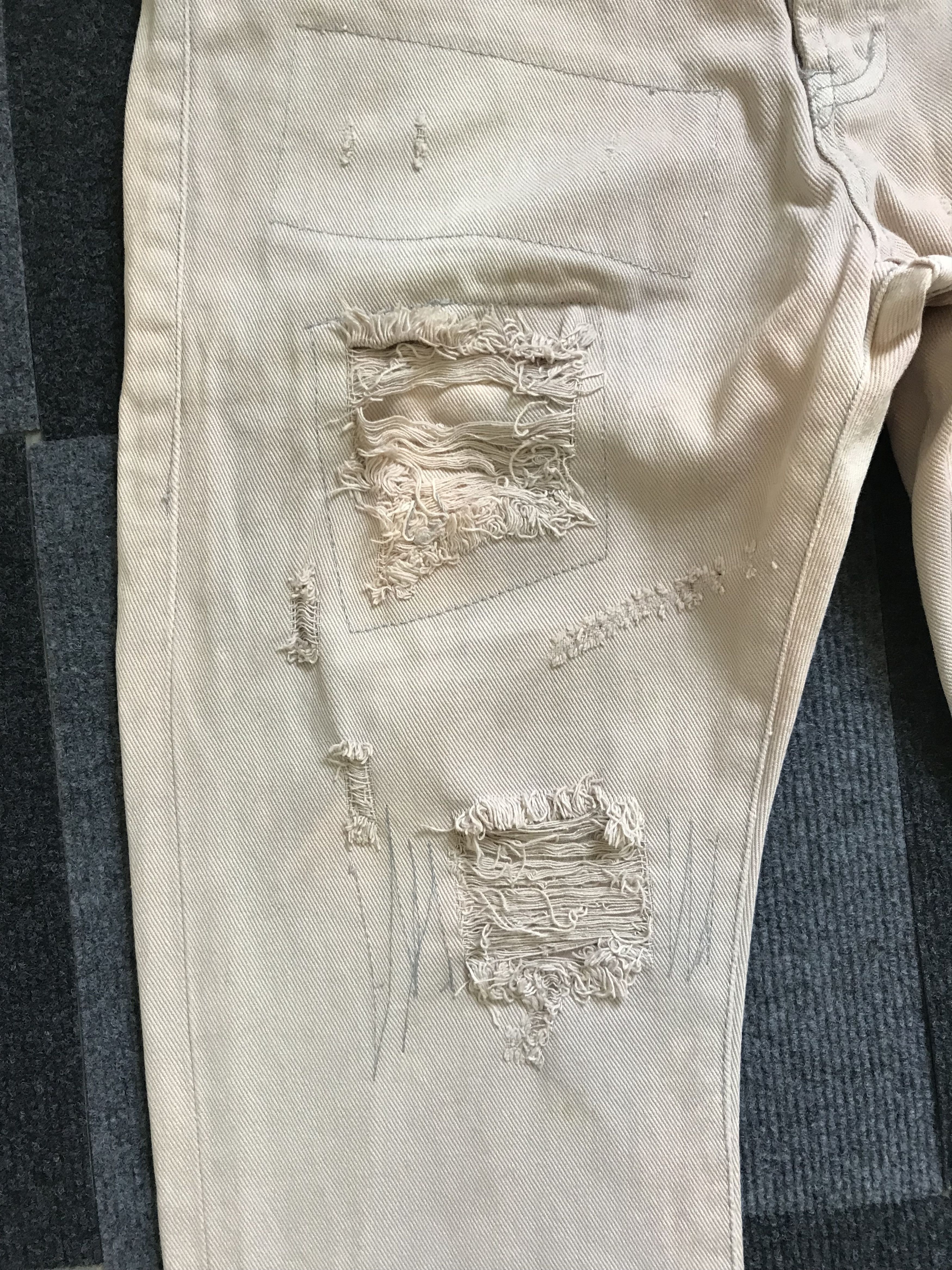 Japanese Brand D83 yaponskii Japan SuperDistressed Acid Patchwork Jeans Size US 34 / EU 50 - 10 Thumbnail