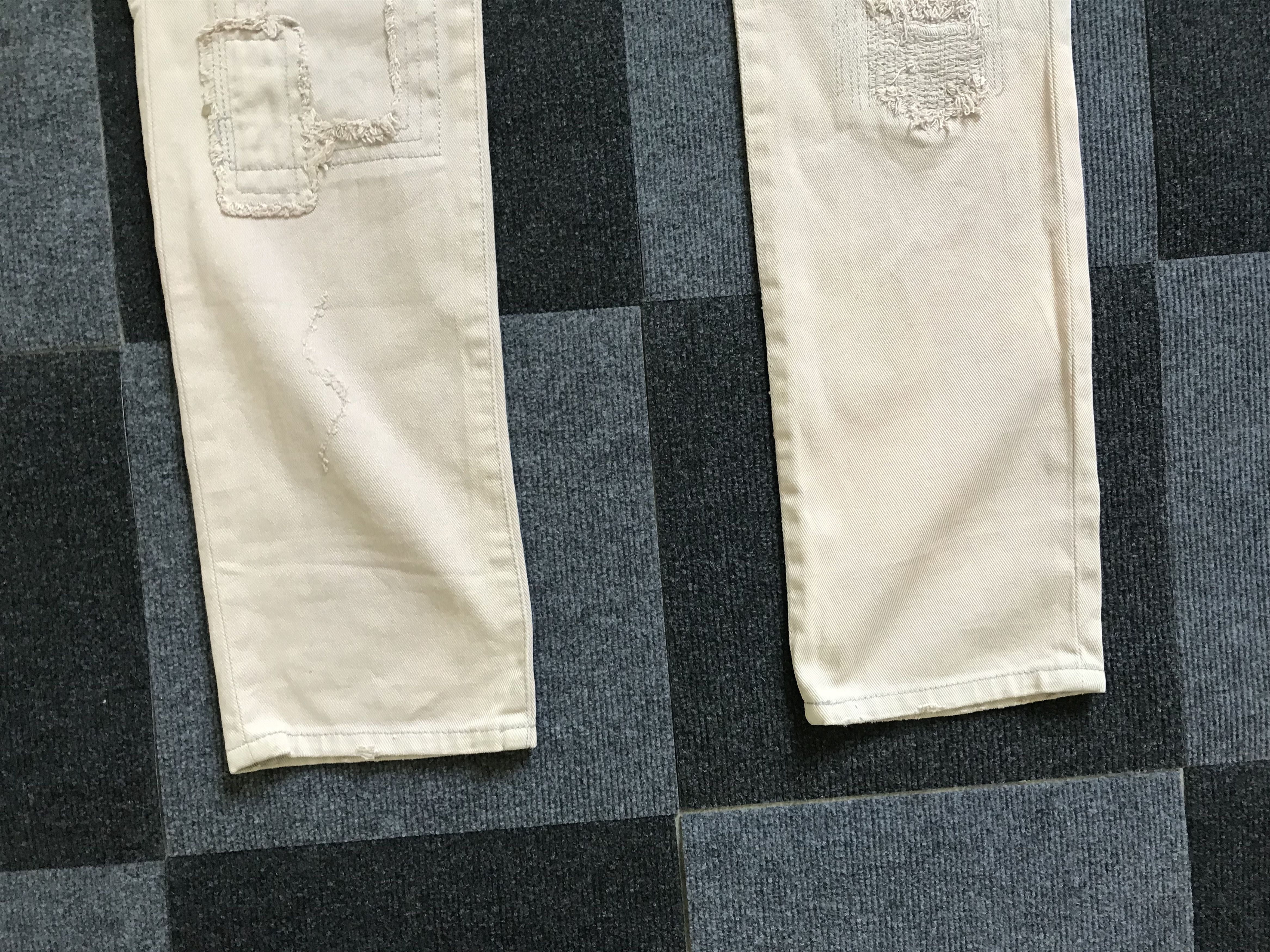 Japanese Brand D83 yaponskii Japan SuperDistressed Acid Patchwork Jeans Size US 34 / EU 50 - 6 Thumbnail