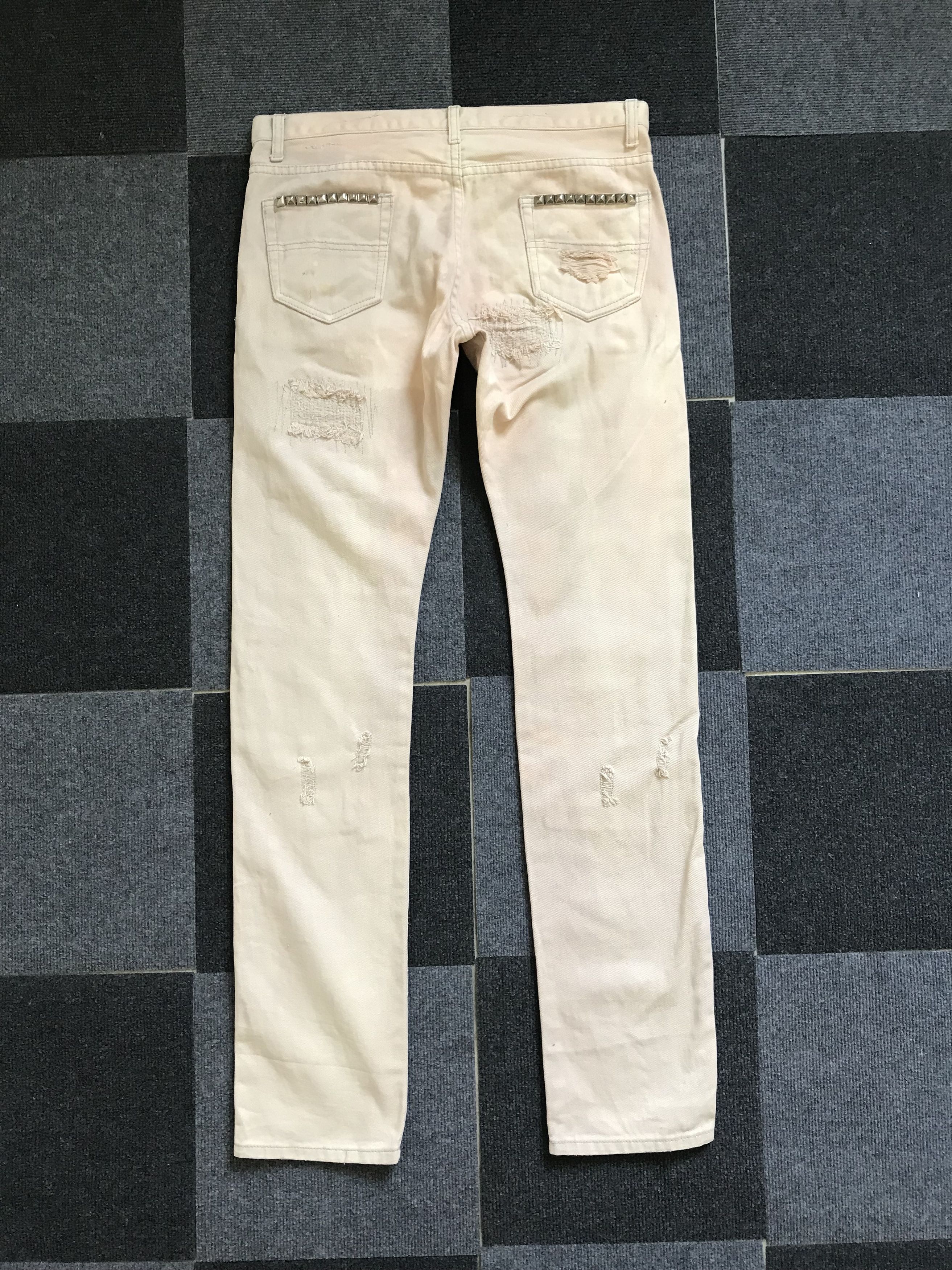 Japanese Brand D83 yaponskii Japan SuperDistressed Acid Patchwork Jeans Size US 34 / EU 50 - 12 Thumbnail