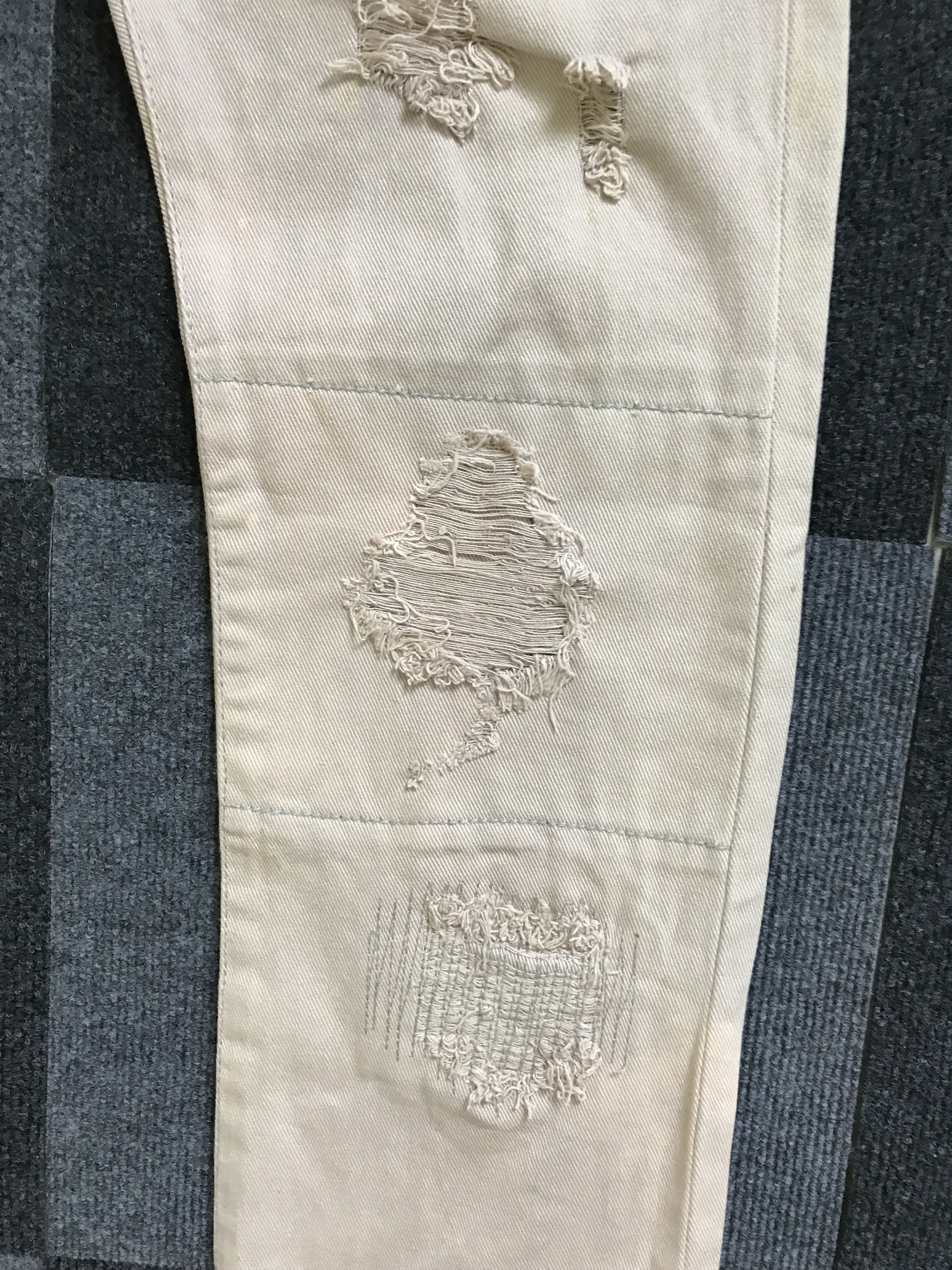 Japanese Brand D83 yaponskii Japan SuperDistressed Acid Patchwork Jeans Size US 34 / EU 50 - 9 Thumbnail