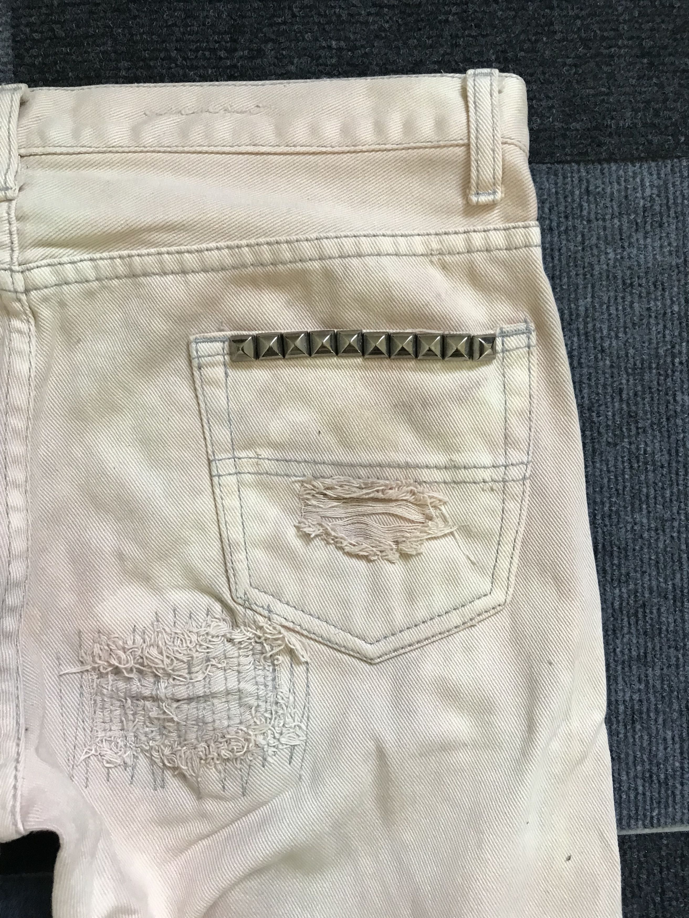 Japanese Brand D83 yaponskii Japan SuperDistressed Acid Patchwork Jeans Size US 34 / EU 50 - 16 Thumbnail