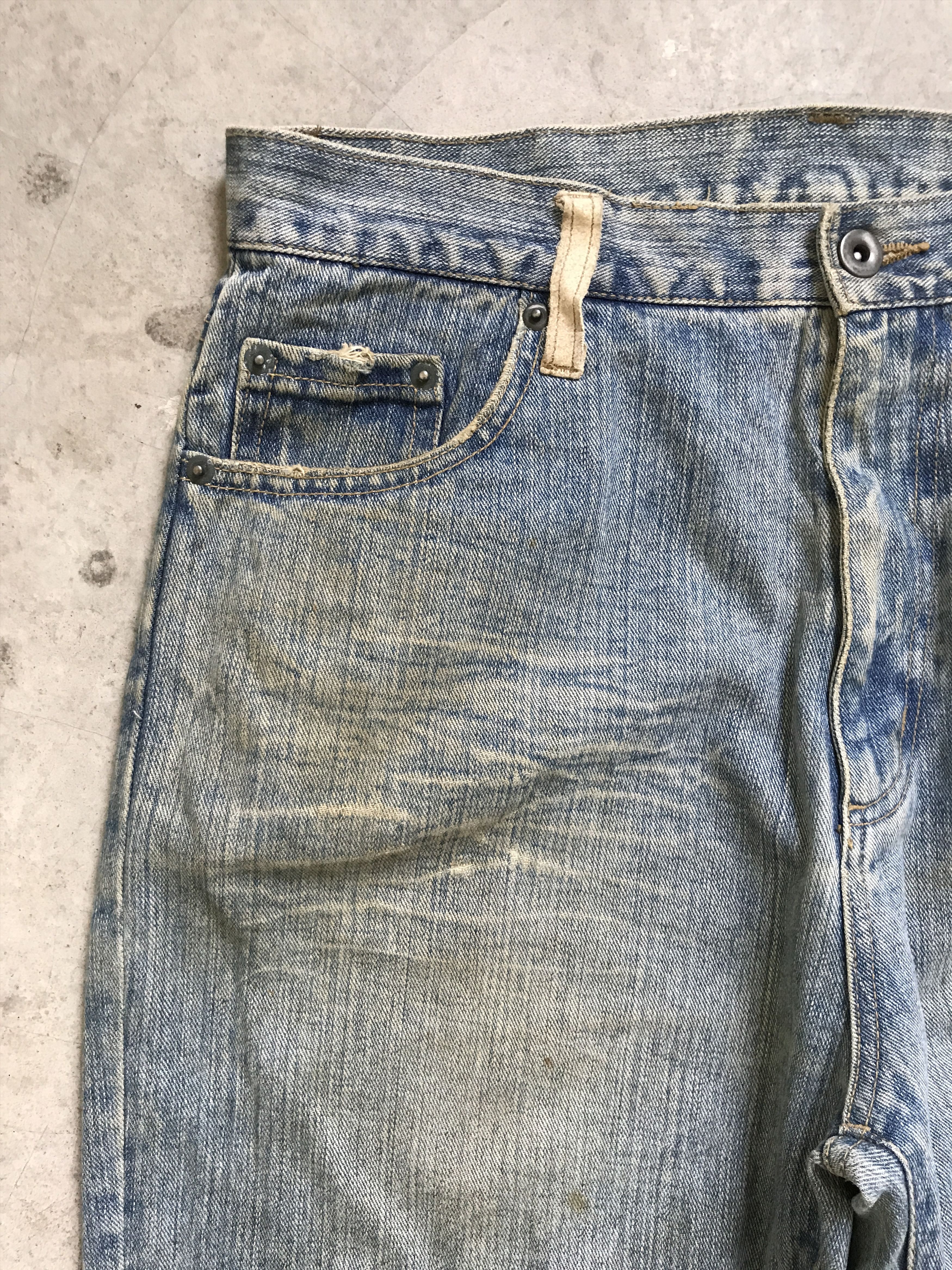 Japanese Brand D82 Lan Deux Mille Japan Super Dirty Distressed Jeans Size US 32 / EU 48 - 8 Thumbnail