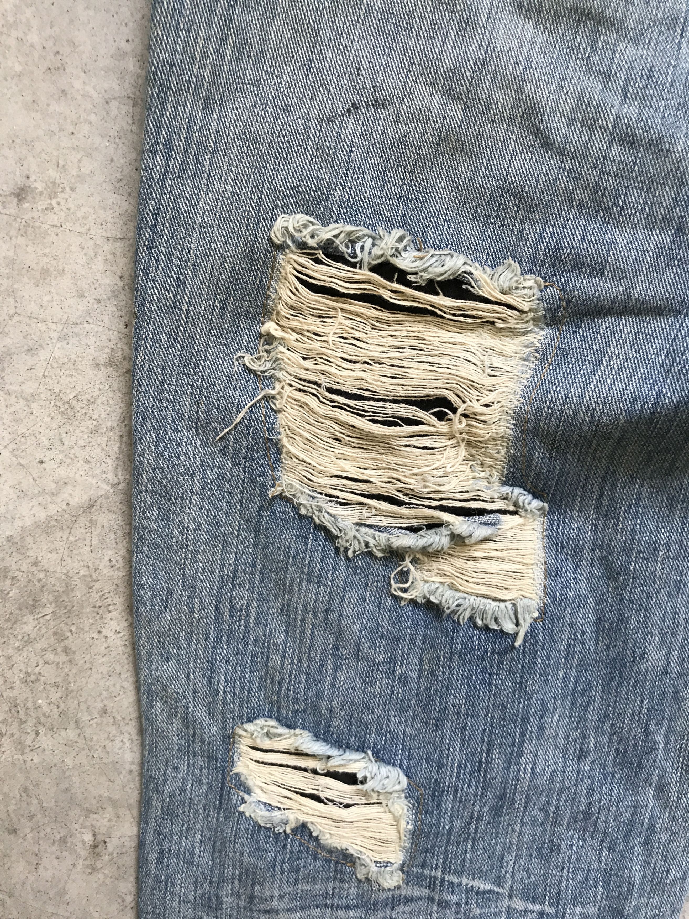 Japanese Brand D82 Lan Deux Mille Japan Super Dirty Distressed Jeans Size US 32 / EU 48 - 17 Thumbnail
