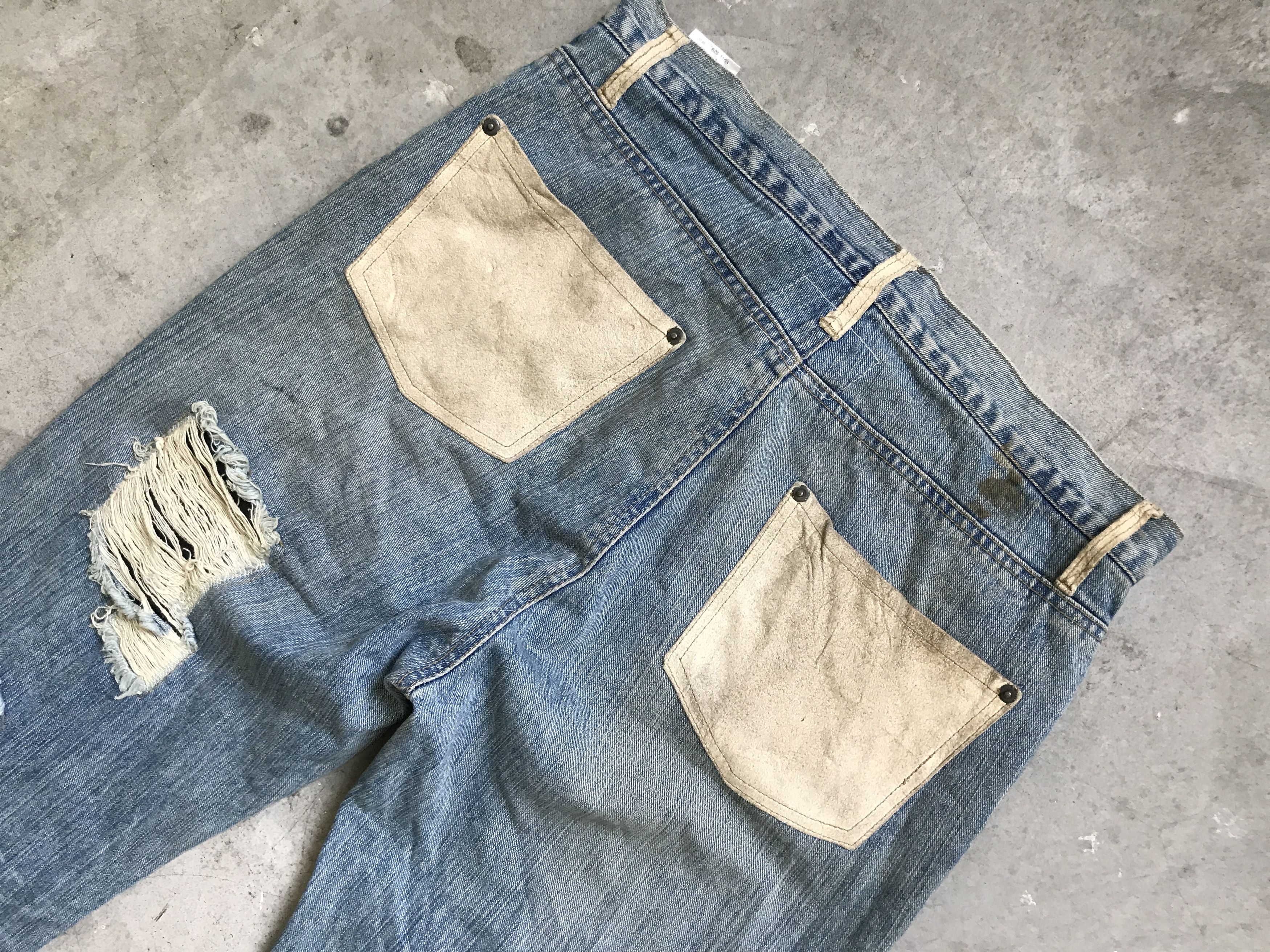 Japanese Brand D82 Lan Deux Mille Japan Super Dirty Distressed Jeans Size US 32 / EU 48 - 11 Thumbnail