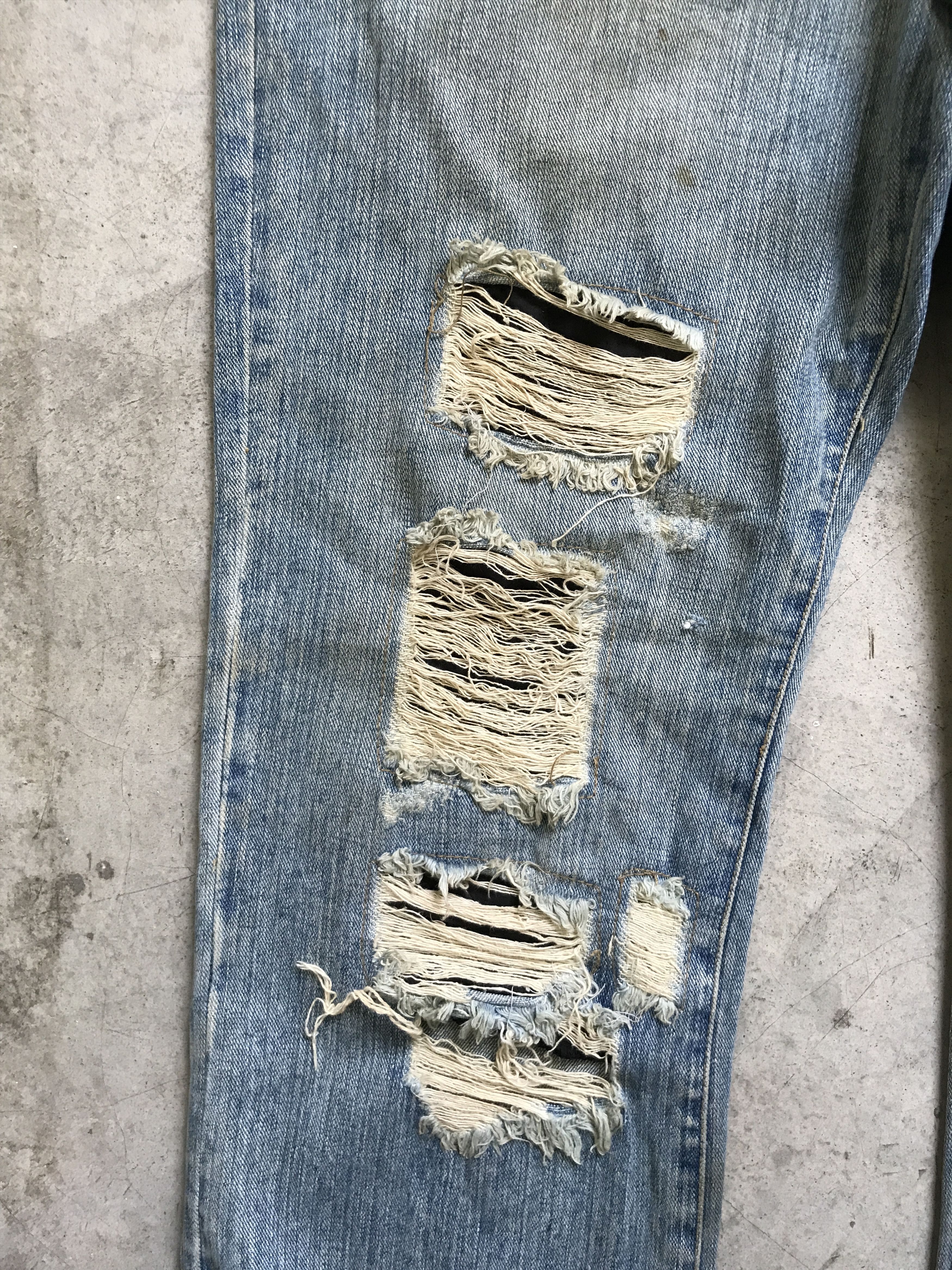 Japanese Brand D82 Lan Deux Mille Japan Super Dirty Distressed Jeans Size US 32 / EU 48 - 7 Thumbnail