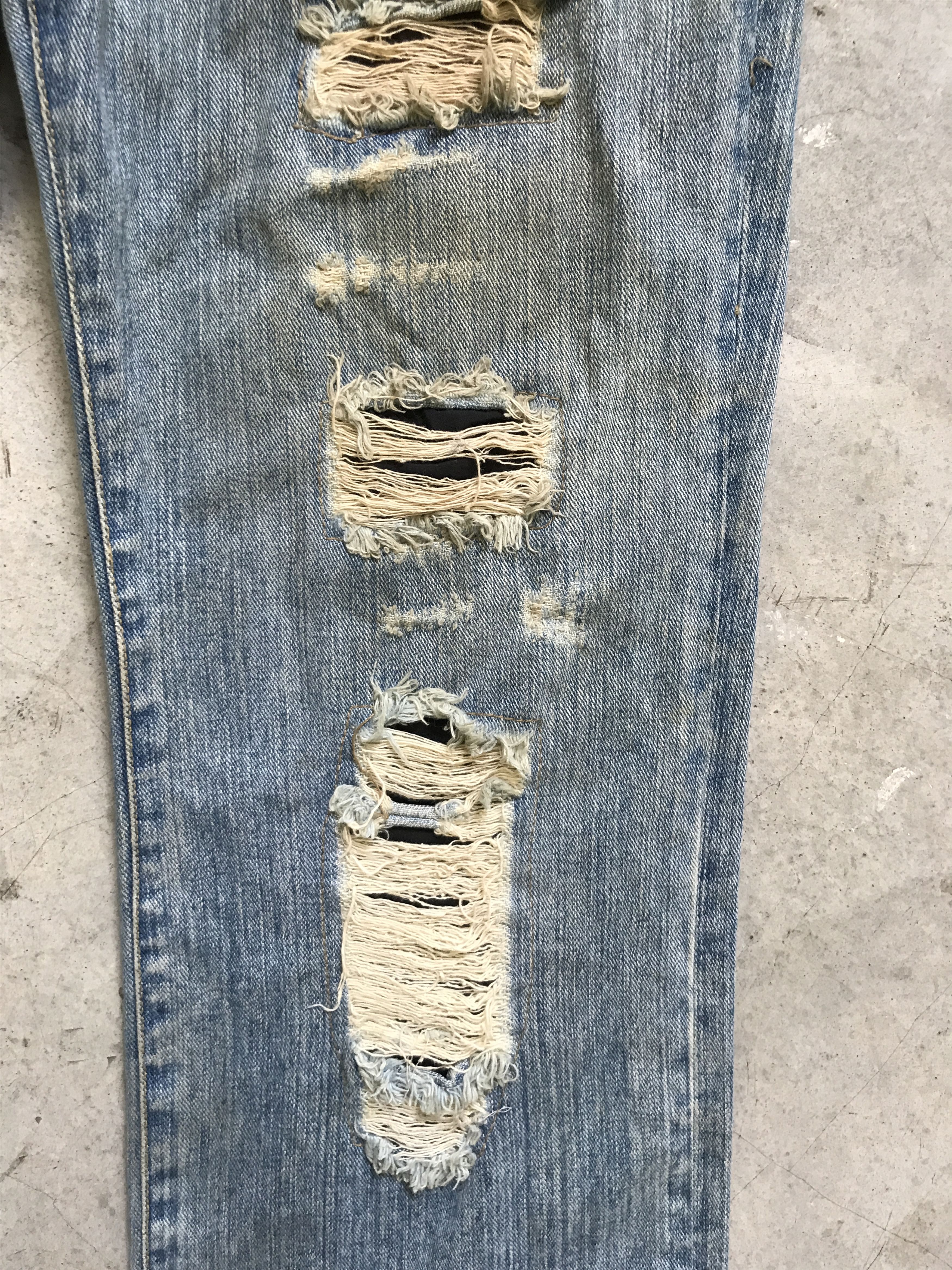 Japanese Brand D82 Lan Deux Mille Japan Super Dirty Distressed Jeans Size US 32 / EU 48 - 6 Thumbnail