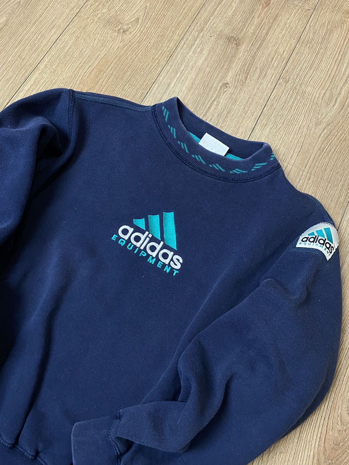 Vintage Vintage Sweatshirt Adidas Equipment Big Centre Logo Crewneck Size US S / EU 44-46 / 1 - 2 Thumbnail