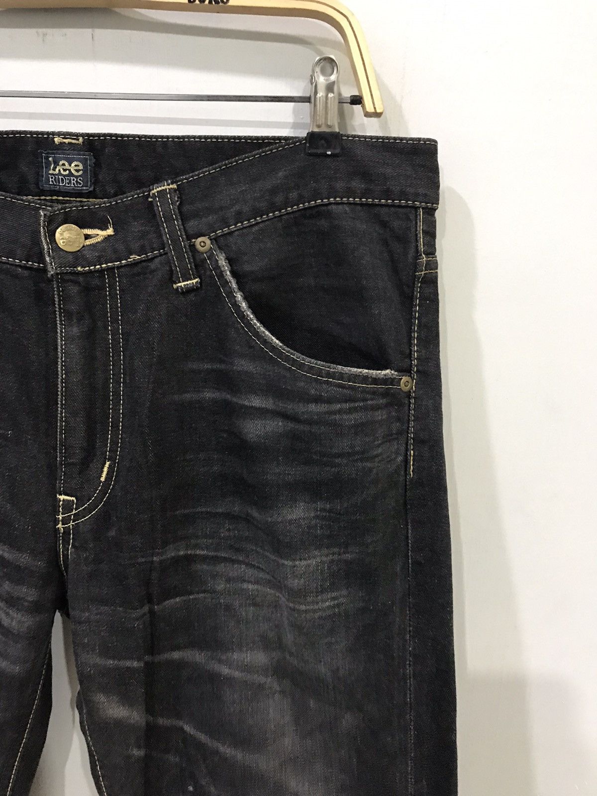 Lee Lee Riders American Classic Vintage Beautiful Fadeds Denim Size US 35 - 2 Thumbnail