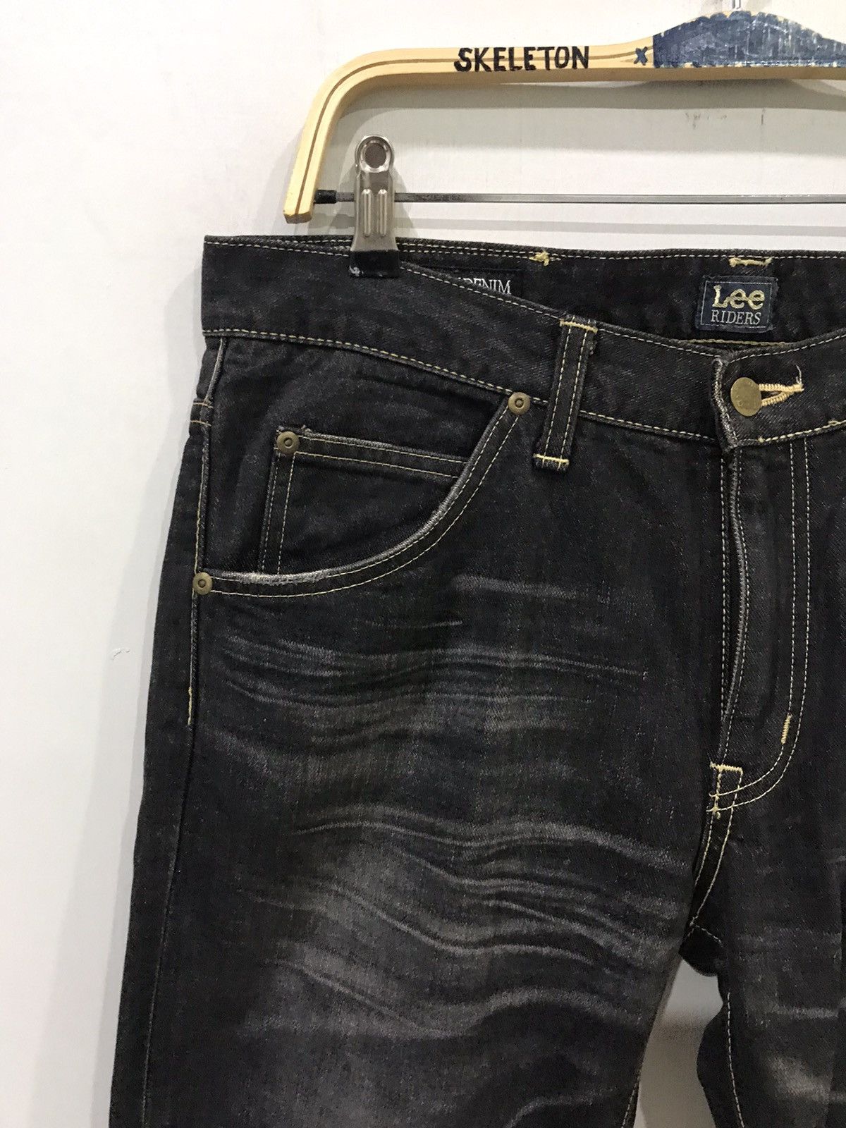 Lee Lee Riders American Classic Vintage Beautiful Fadeds Denim Size US 35 - 3 Thumbnail