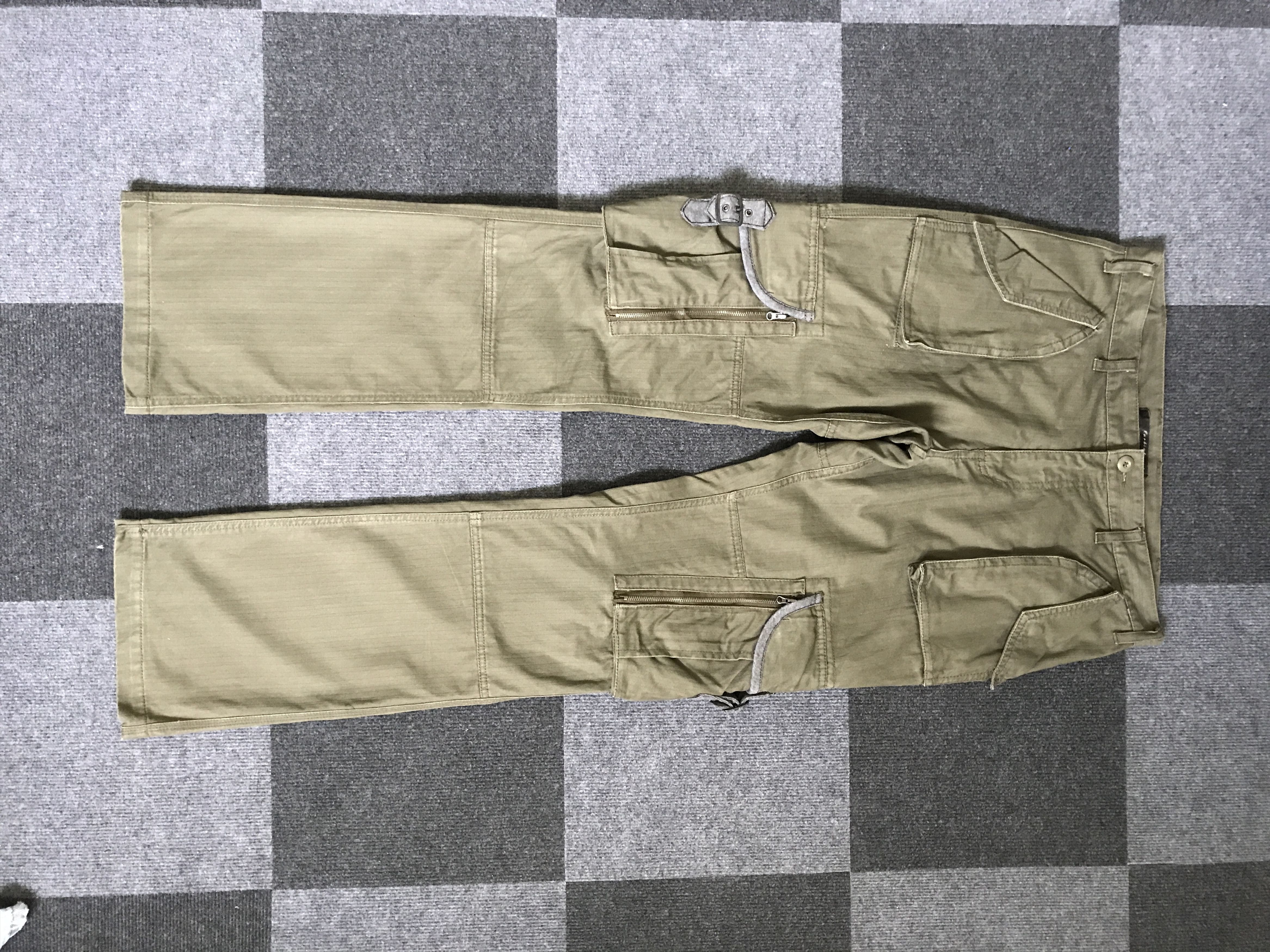 image of Cp172 Furbish Japan Tactical Military Flare Cargo Pant in Military Green, Men's (Size 33)