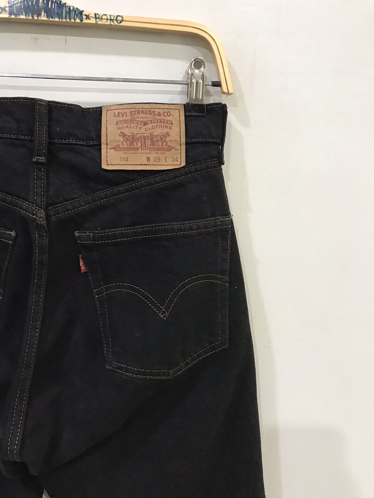 Levi's × Vintage Vintage 90s Levis Super Black Lot 512 Denim Size US 28 / EU 44 - 10 Thumbnail