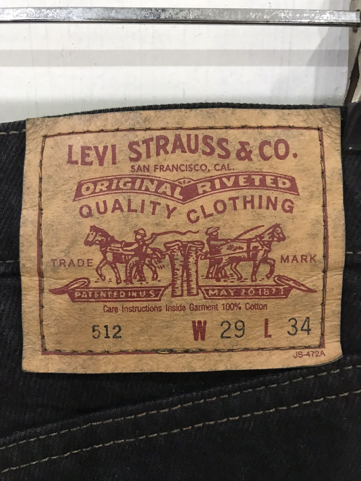 Levi's × Vintage Vintage 90s Levis Super Black Lot 512 Denim Size US 28 / EU 44 - 7 Thumbnail