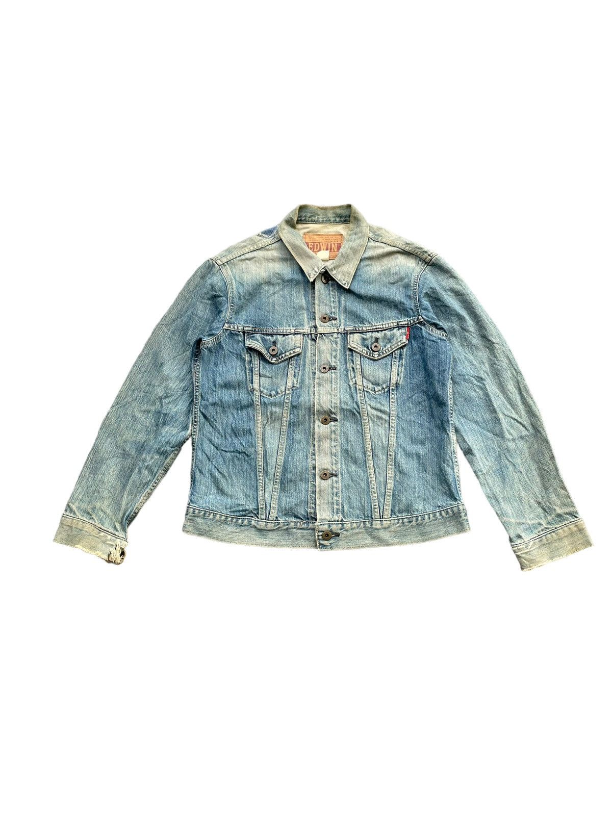 Edwin Vintage Edwin Faded Denim Jacket Size US M / EU 48-50 / 2 - 1 Thumbnail