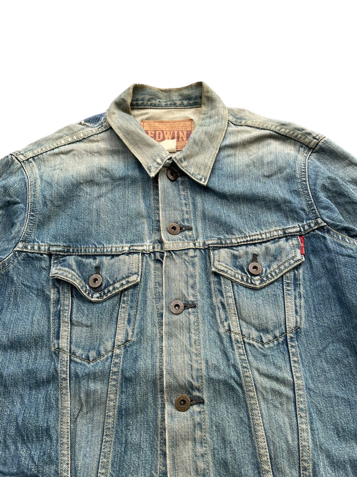 Edwin Vintage Edwin Faded Denim Jacket Size US M / EU 48-50 / 2 - 3 Thumbnail