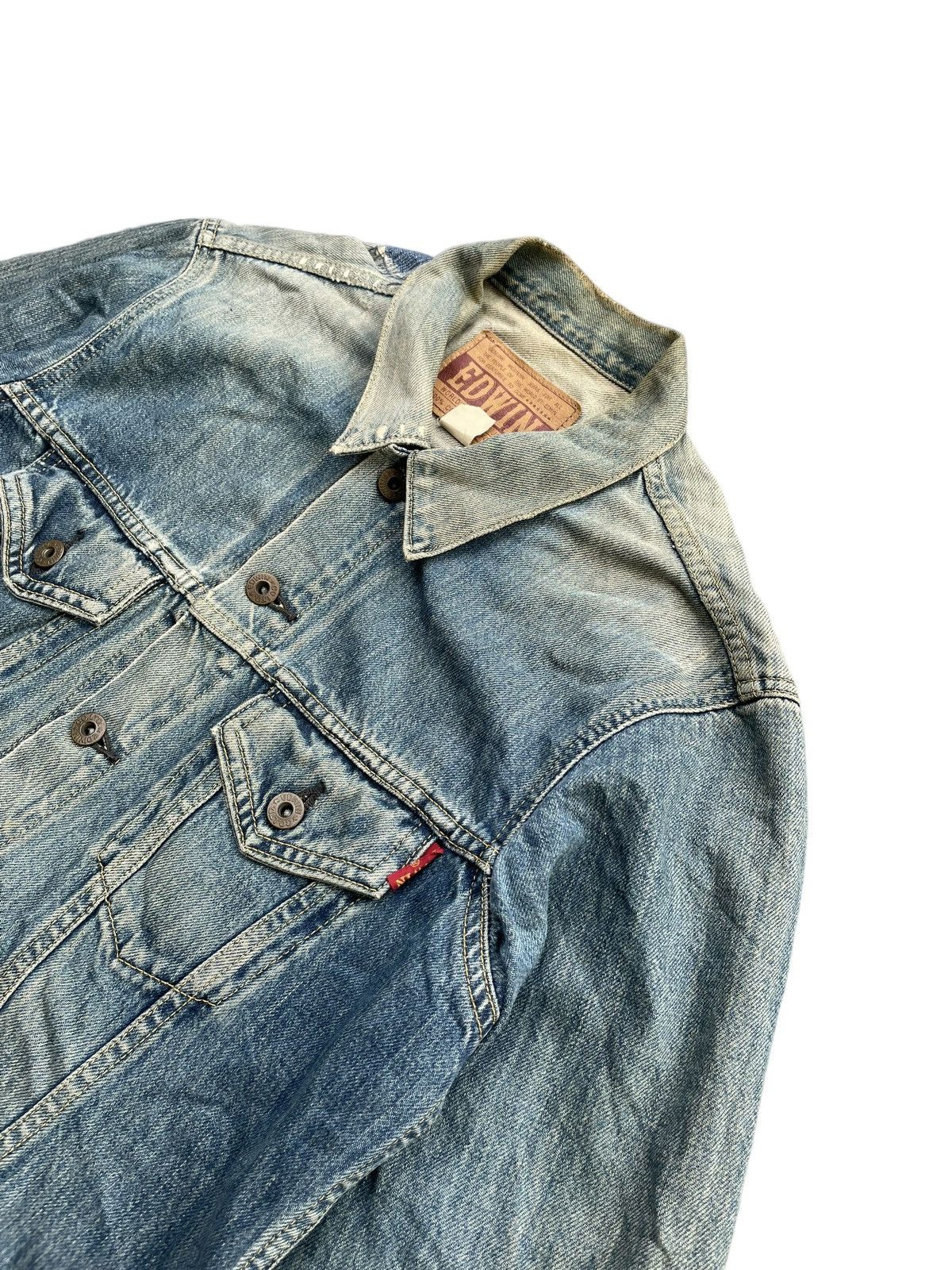 Edwin Vintage Edwin Faded Denim Jacket Size US M / EU 48-50 / 2 - 2 Thumbnail