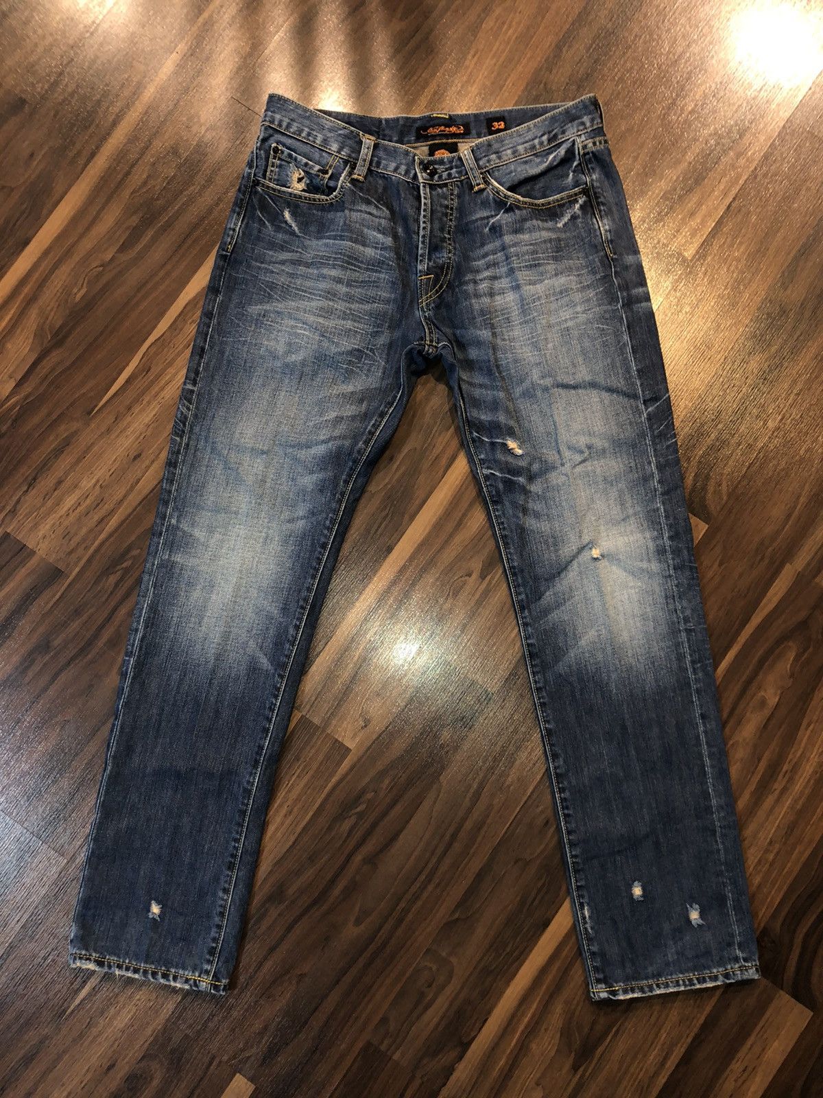Christian Audigier Vtg Y2K ED HARDY Spell Out Stitch Jeans 32x31 Size US 32 / EU 48 - 6 Thumbnail