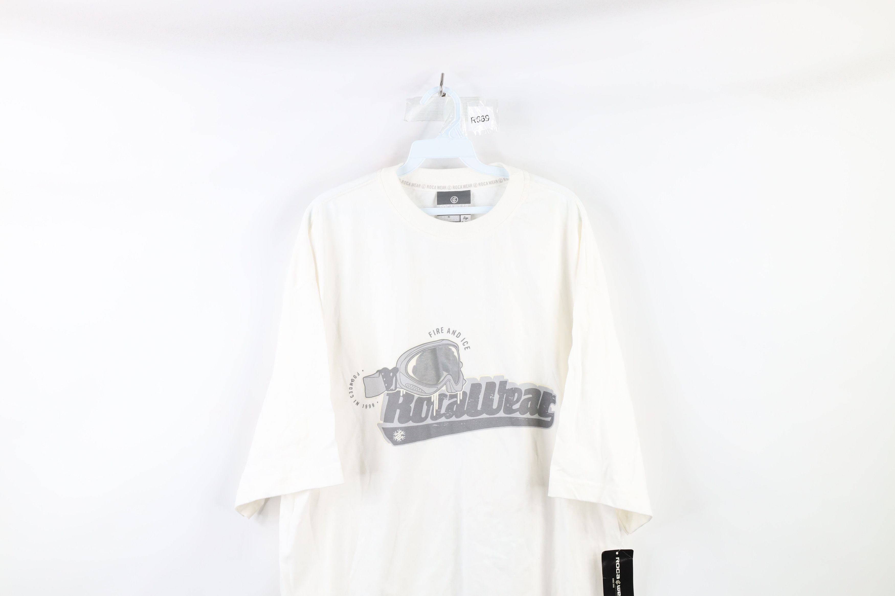 Rocawear × Vintage NOS Vintage Rocawear Script Baggy Fit Short Sleeve T-Shirt Size US XL / EU 56 / 4 - 2 Thumbnail
