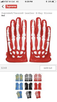 Supreme Vanson Leathers X Ray Gloves | Grailed