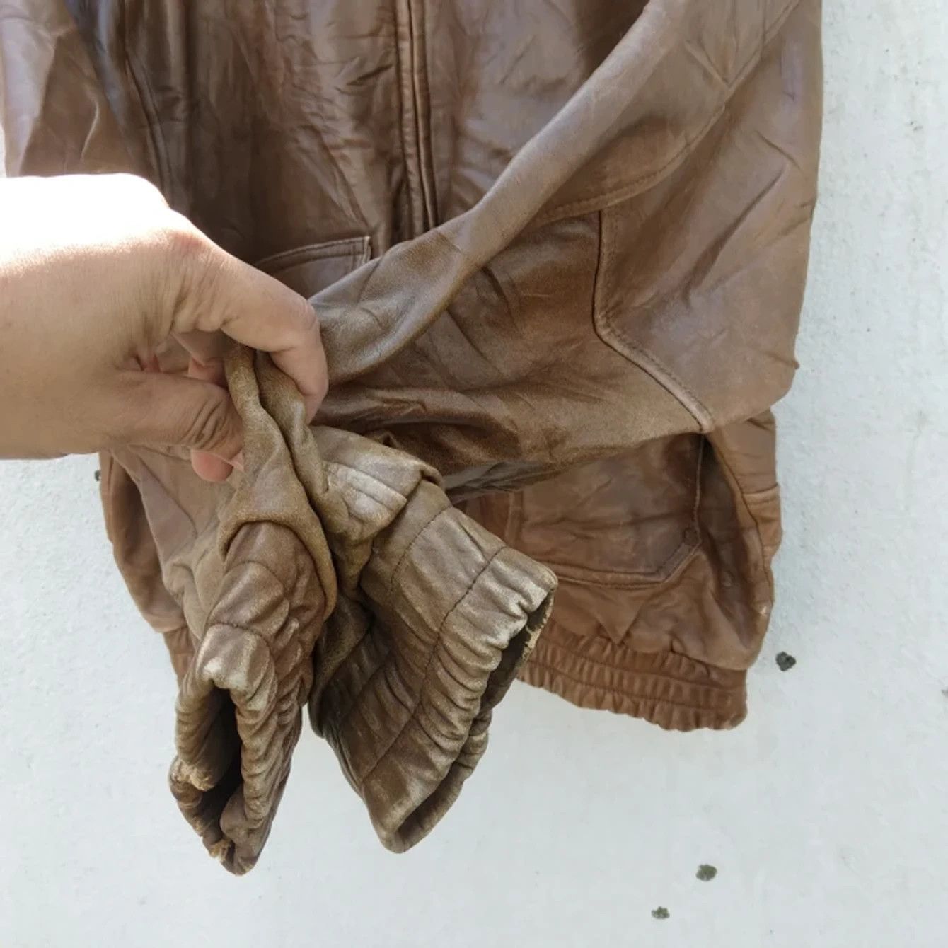 Japanese Brand × Vintage VTG Distressed Aviator Leather Jacket Size US M / EU 48-50 / 2 - 15 Thumbnail