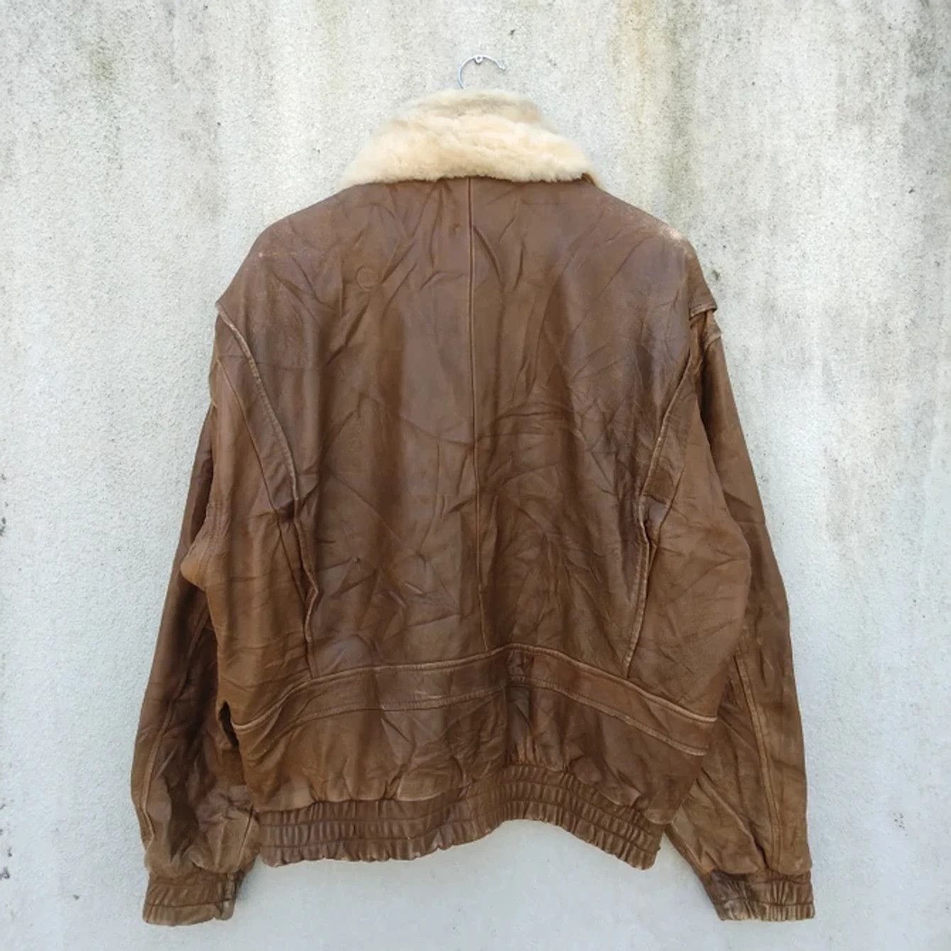 Japanese Brand × Vintage VTG Distressed Aviator Leather Jacket Size US M / EU 48-50 / 2 - 10 Thumbnail