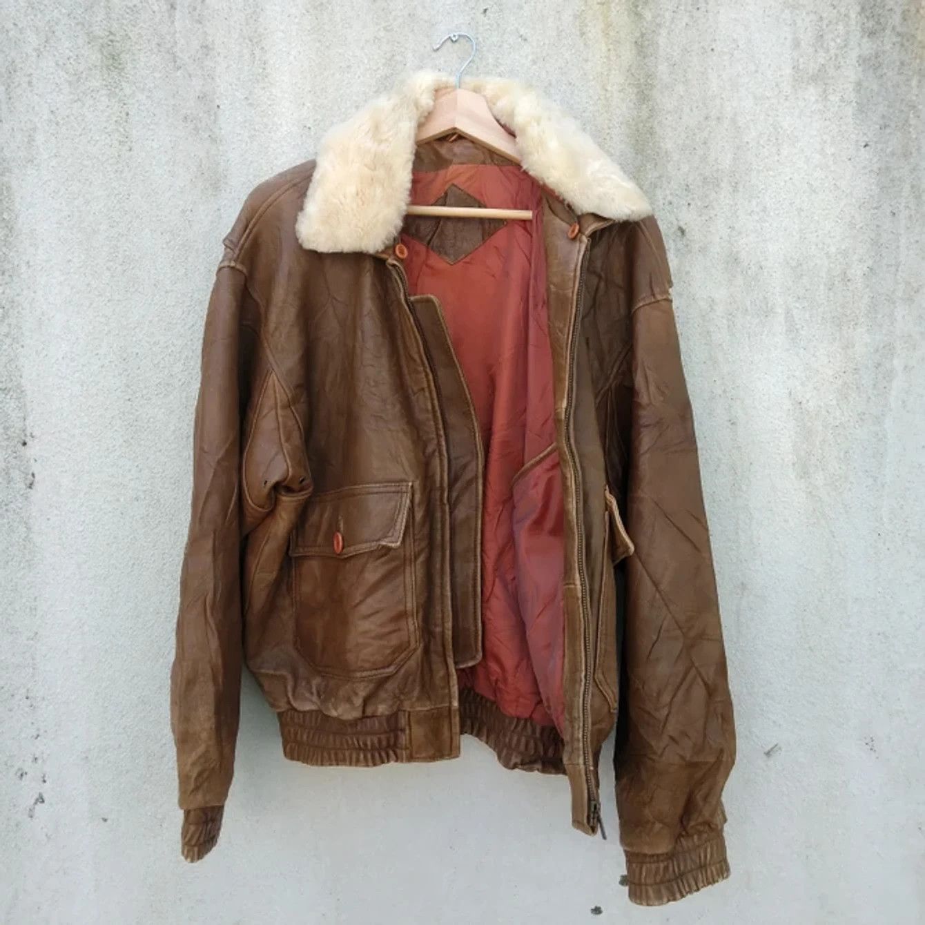 Japanese Brand × Vintage VTG Distressed Aviator Leather Jacket Size US M / EU 48-50 / 2 - 1 Thumbnail