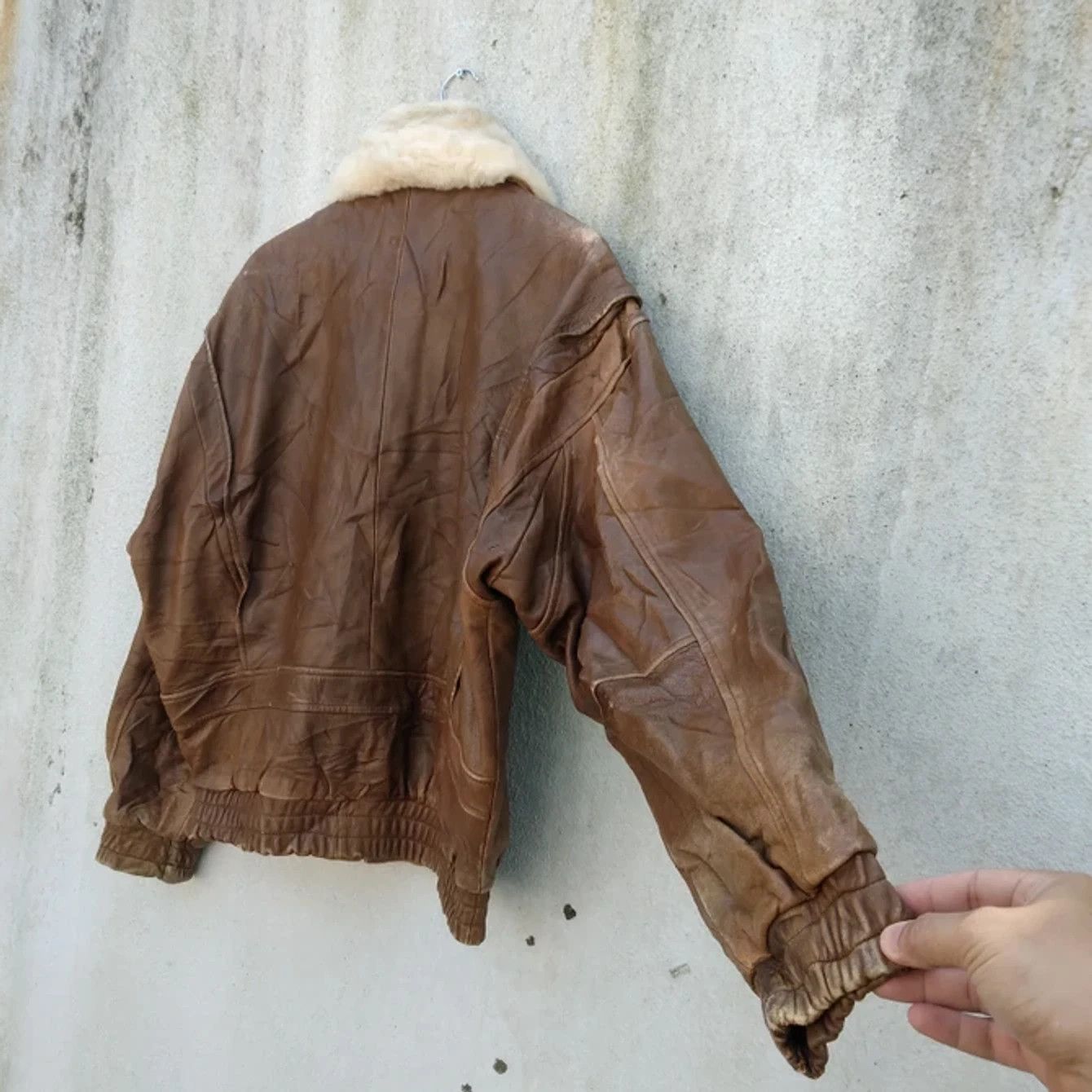 Japanese Brand × Vintage VTG Distressed Aviator Leather Jacket Size US M / EU 48-50 / 2 - 11 Thumbnail