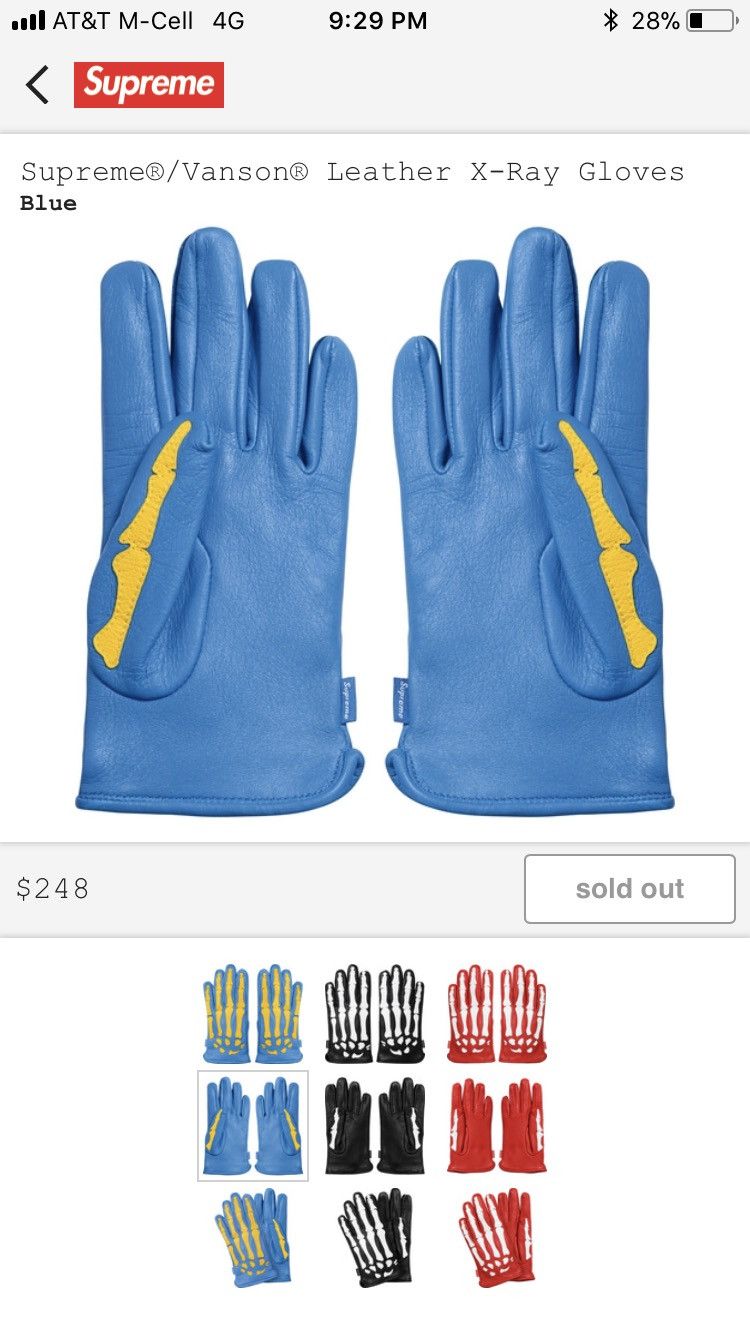 Supreme Supreme/vanson X-ray Gloves | Grailed